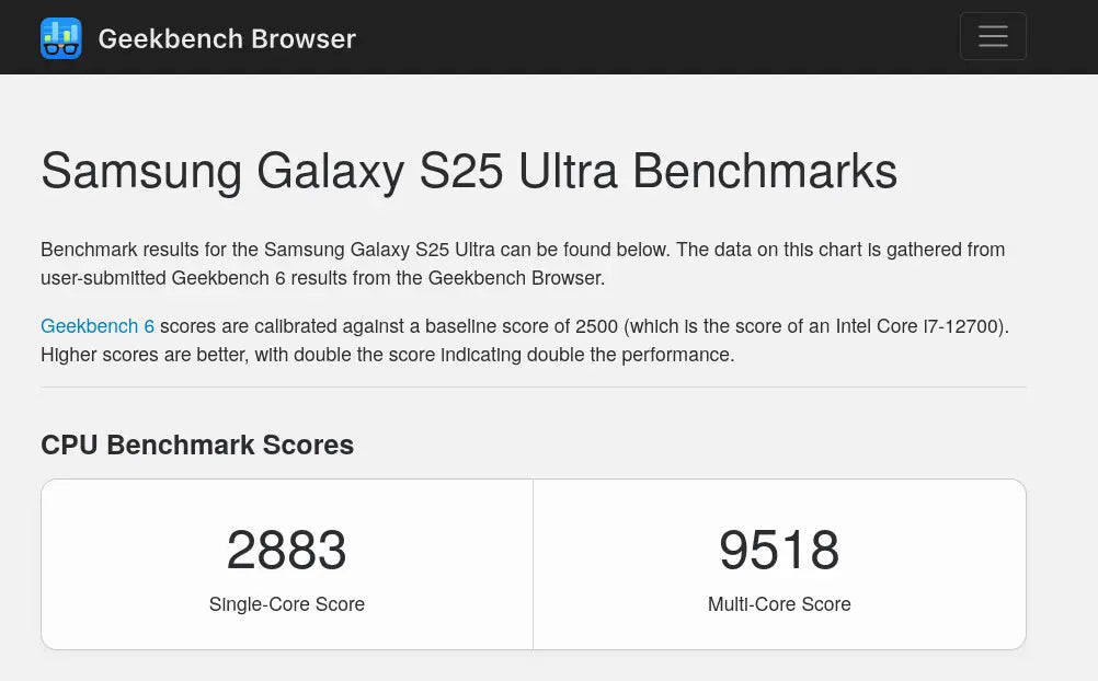 Samsung Exynos 2500 Benchmark Scores Compared to Snapdragon 8 Elite