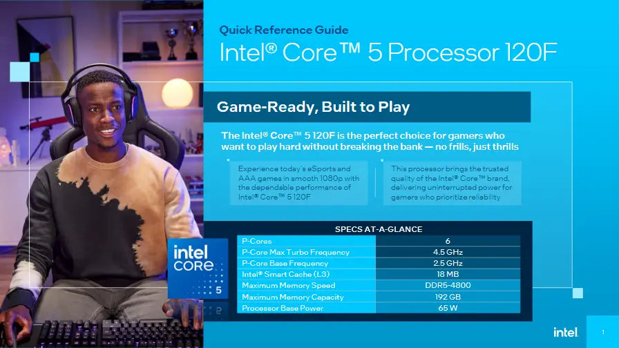 Unannounced Core i5-120F Specs Surface: 6 P-Cores, 12 Threads, 4.5 GHz Turbo