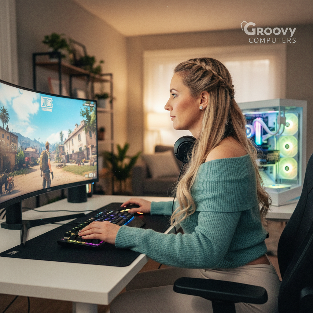 Upgrade Your Gaming Experience with a Sleek, Reliable Canadian-Built PC! Smooth Performance, Flexible Financing & Endless Possibilities — Level Up Your Setup Today at GroovyComputers.ca! 🎮💻