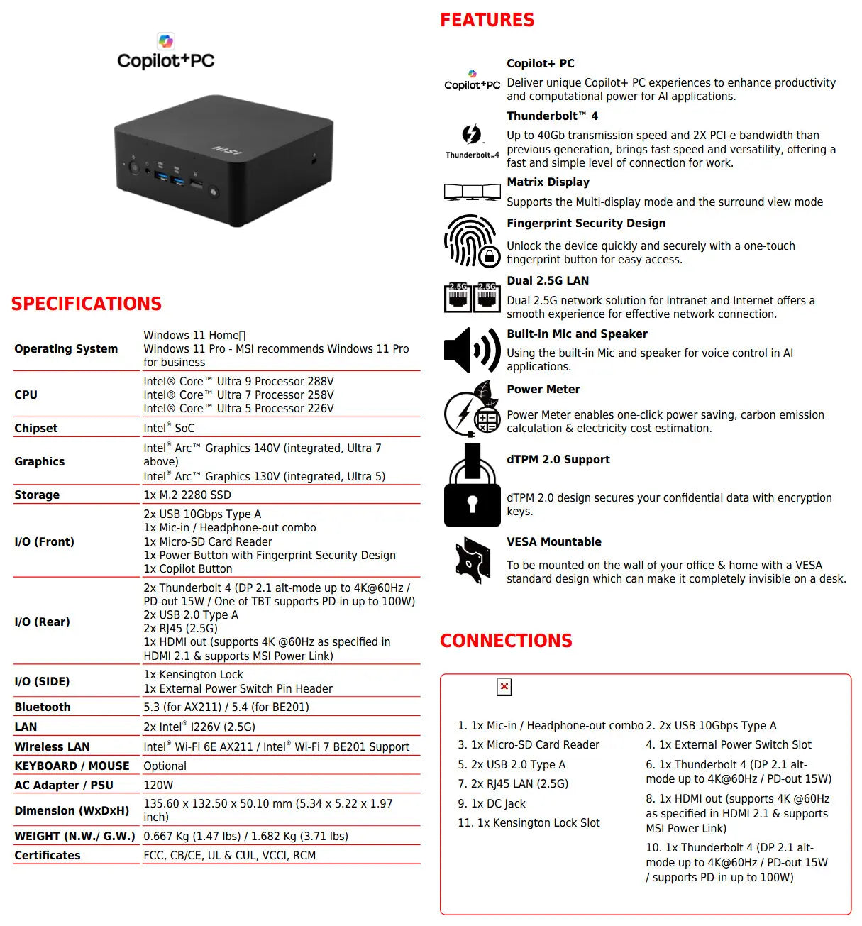 MSI Reveals Cubi NUC AI+ 2MG