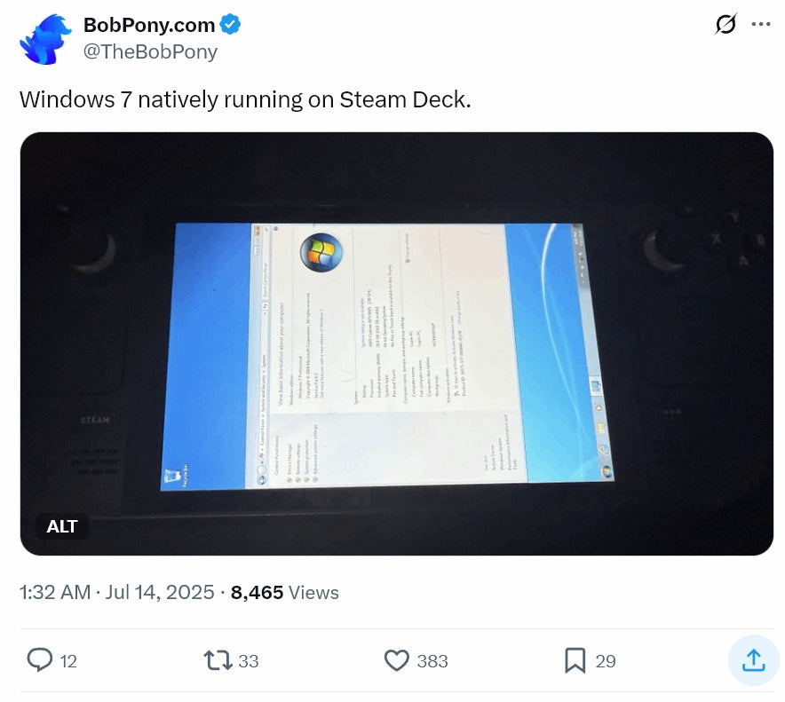Running Legacy Windows on AMD Van Gogh: Windows 7 on Steam Deck
