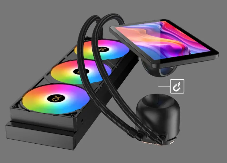 XIGMATEK Connect Pro 360: Has a 7-Inch Display on the AIO Water Cooler