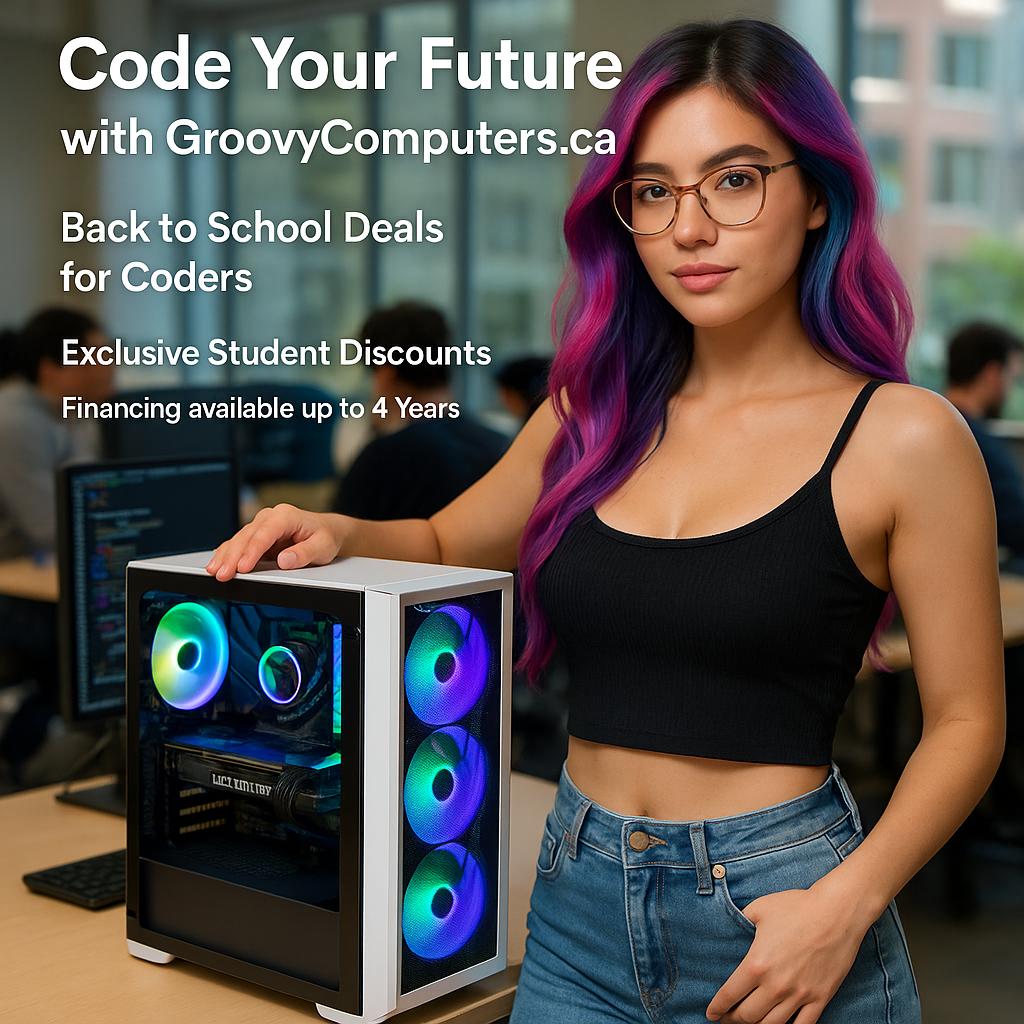 Build Your Future with a Custom Groovy PC!🚀 Power Through Projects & Save with Student Discounts. Who’s Creating Something Epic This Fall? #CodeYourFuture #BackToSchool #StudentLife