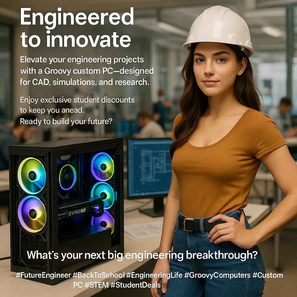 Elevate Your Engineering Projects with a Custom Groovy PC—Perfect for CAD, Simulations, & Research! Student Discounts Available. Build Your Future Today!