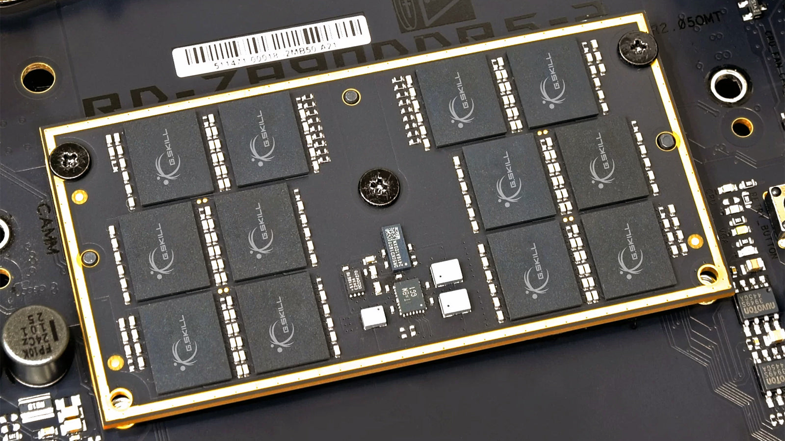 G.Skill pushing new CAMM2 DDR5 memory modules to the overclocking limit — hits DDR5-10000 speeds on modified ASUS motherboard