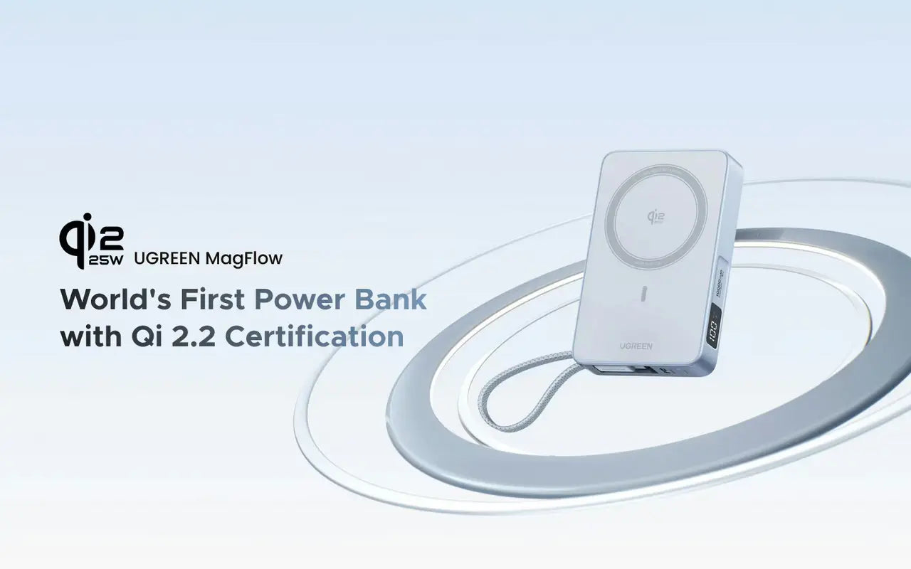 Ugreen MagFlow Power Bank With Qi 2.2 25W Wireless Charging