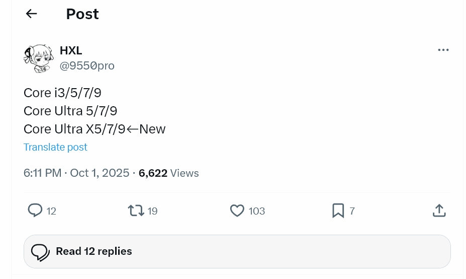 Intel Core Ultra X9 388H Leak Suggests 5.1 GHz Panther Lake Flagship