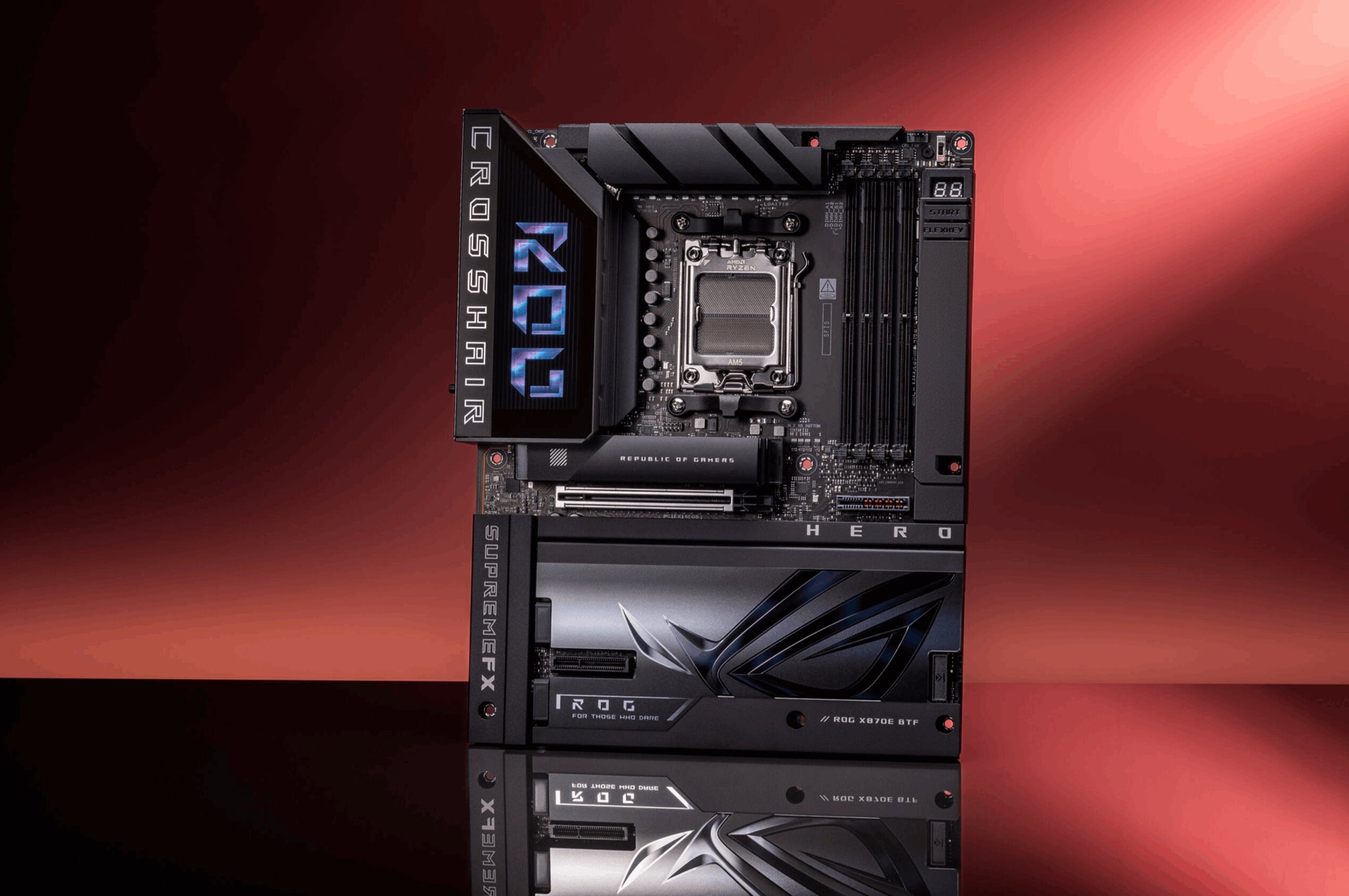 ASUS ROG Crosshair X870E Hero BTF Motherboard Unveiled at Gamescom 2025