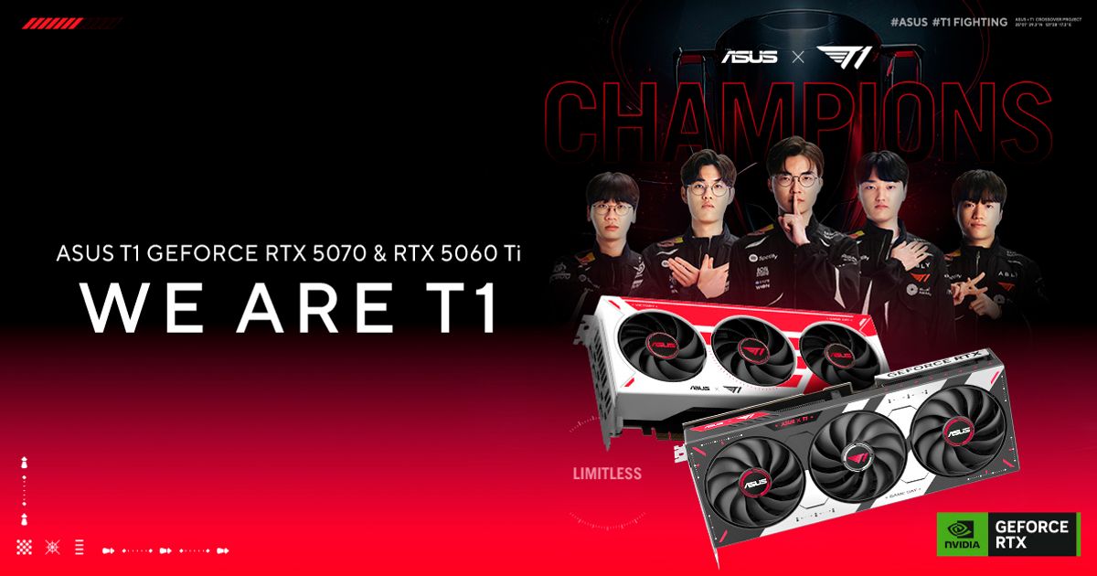 ASUS Announces T1 GeForce RTX 5070 and RTX 5060 Ti Graphics Cards