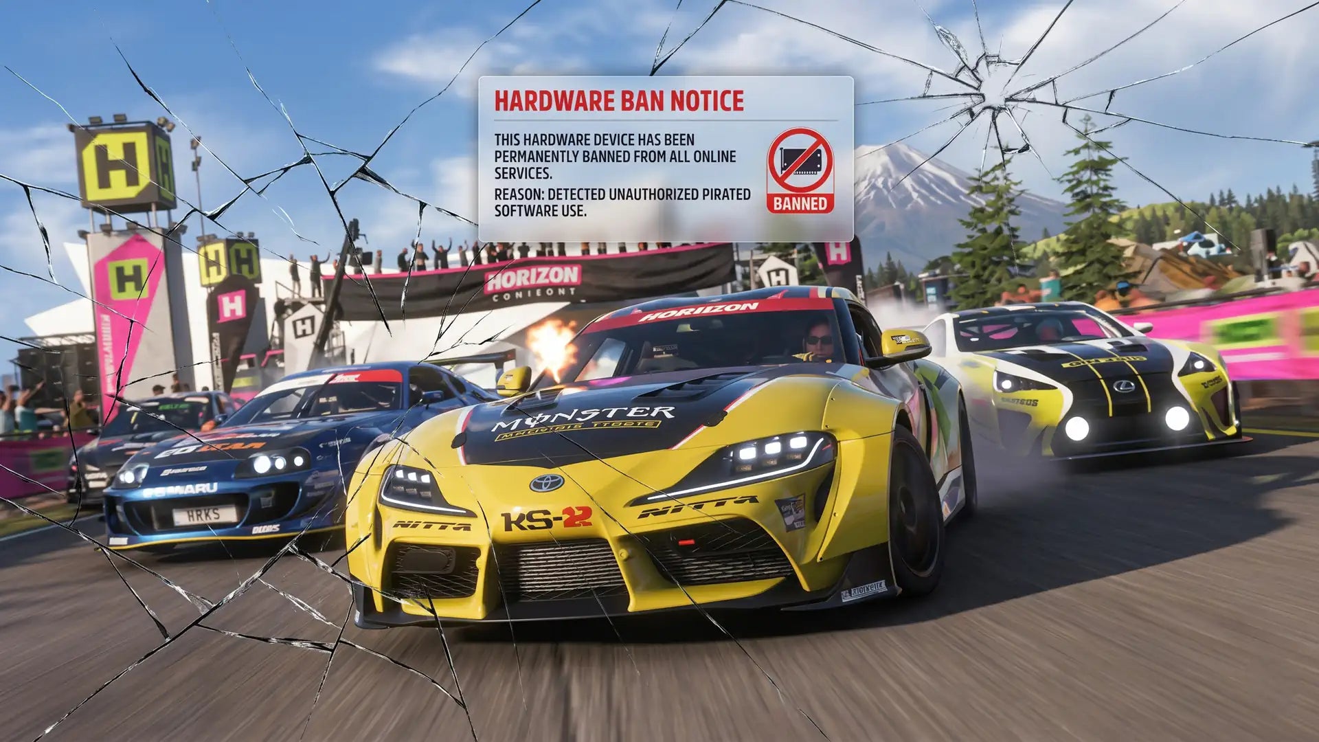 Forza Horizon 6 developers will issue a lifetime hardware ban for pirated versions of the game.