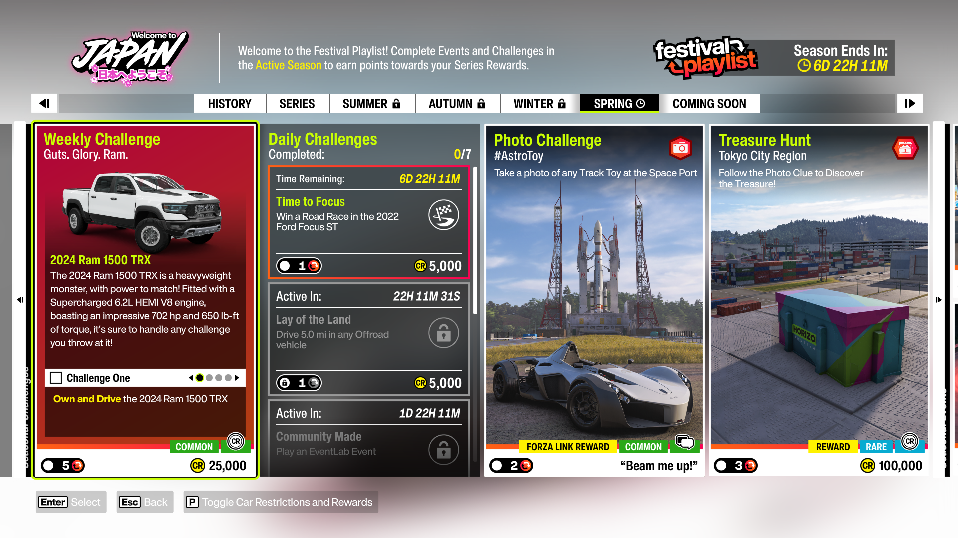 How to Complete Forza Horizon 6 Guts Glory Ram Weekly Challenge: Cross Country Race - Forza Horizon 6 Guide