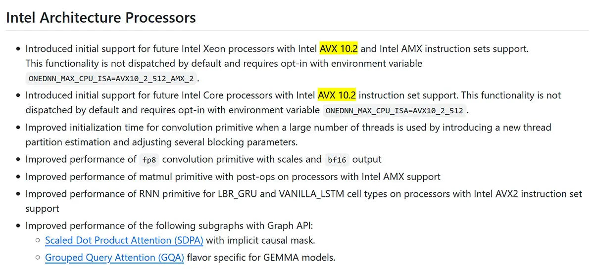 Intel AVX10.2 Support Arriving in Nova Lake Processors