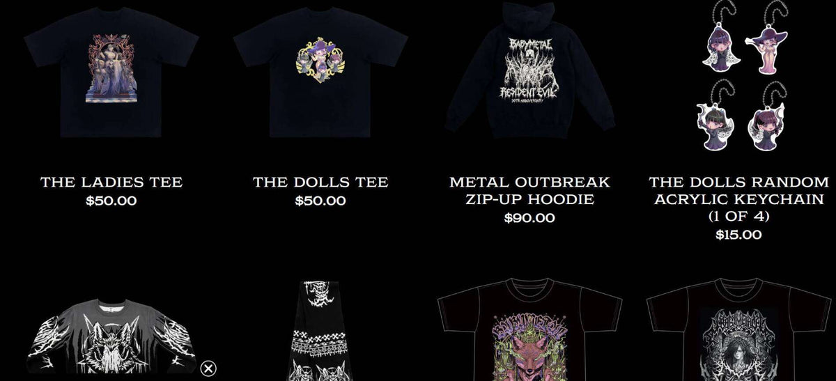 Babymetal Celebrates 30th Anniversary of Resident Evil With New Merch