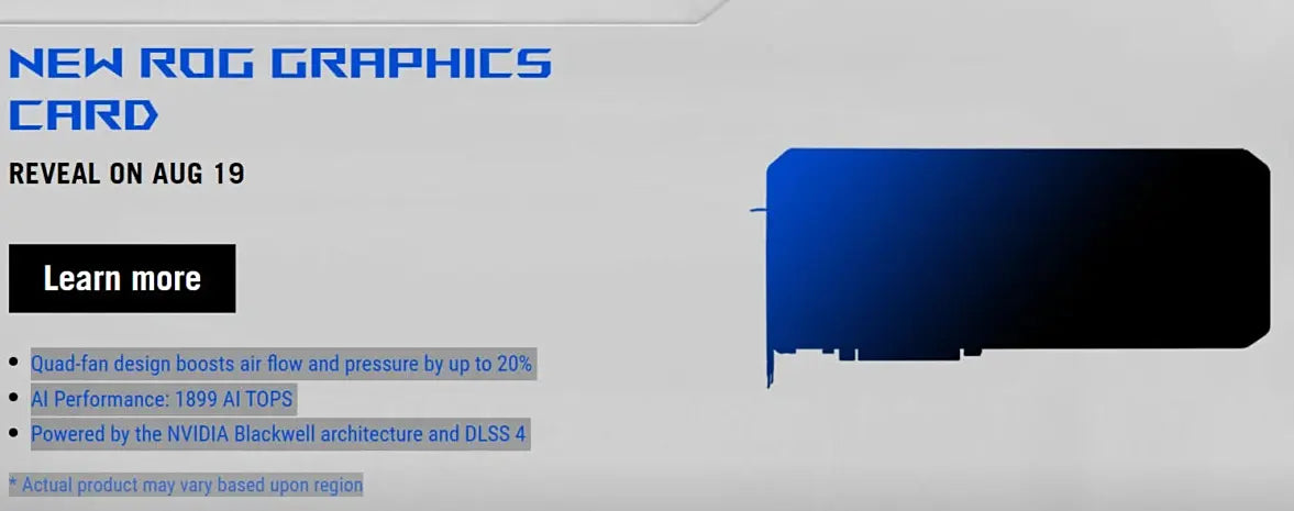 Asus ROG 30th Anniversary GeForce RTX 5080 Launch at Gamescom 2025