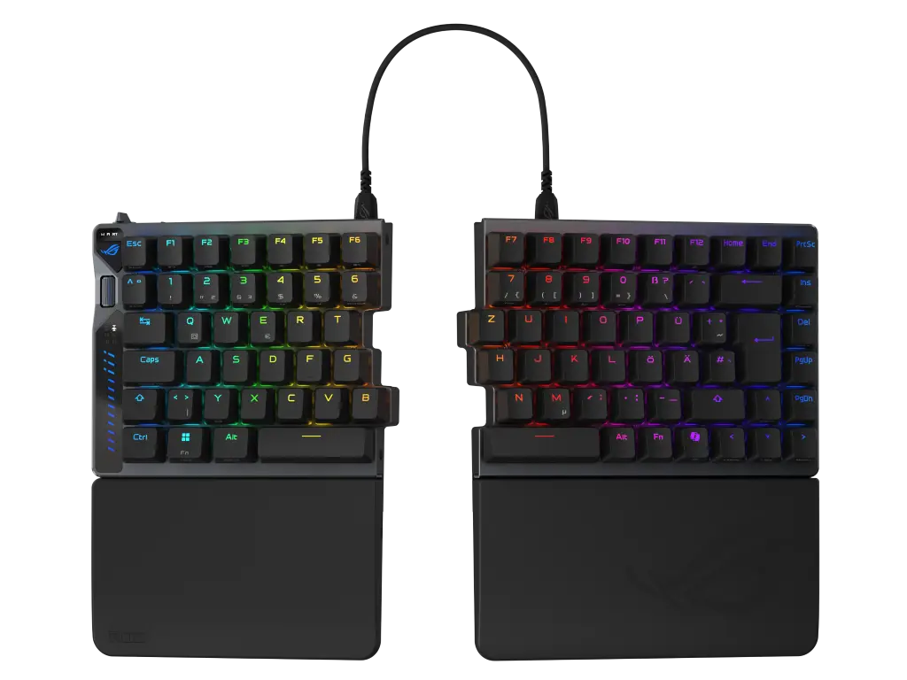 ROG Falcata 75% Split Keyboard with Magnetic Switches Announced