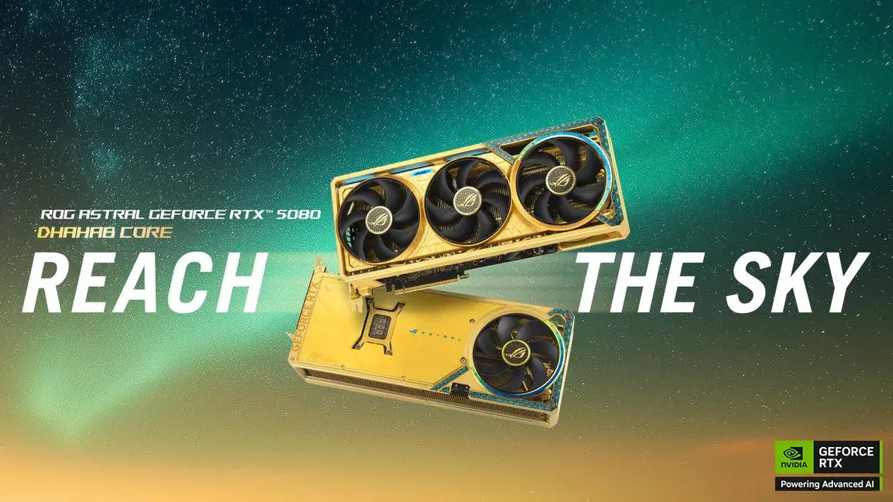ASUS RTX 5080 Dhahab CORE OC with Arabic Gold Design