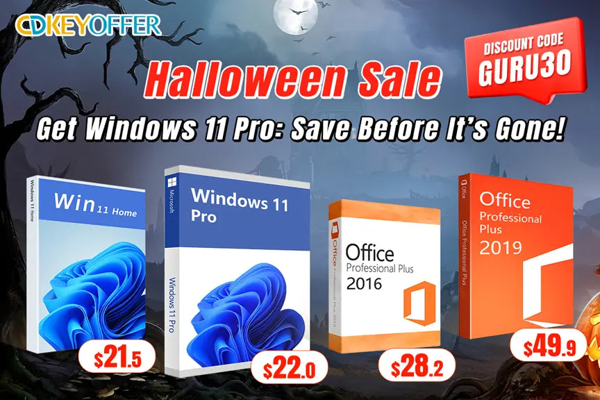 Get Windows 11 Pro for Just $22 at Cdkeyoffer! Limited-Time Halloween Sale On Now! (30-9-25)