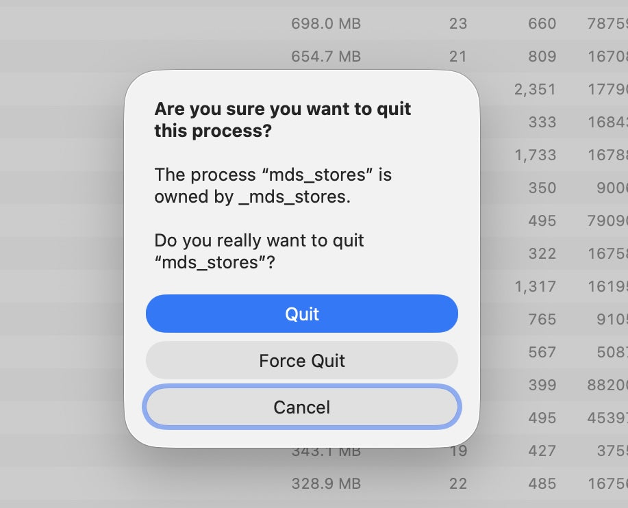 Fix mds_stores on Mac Using Excess Memory & CPU