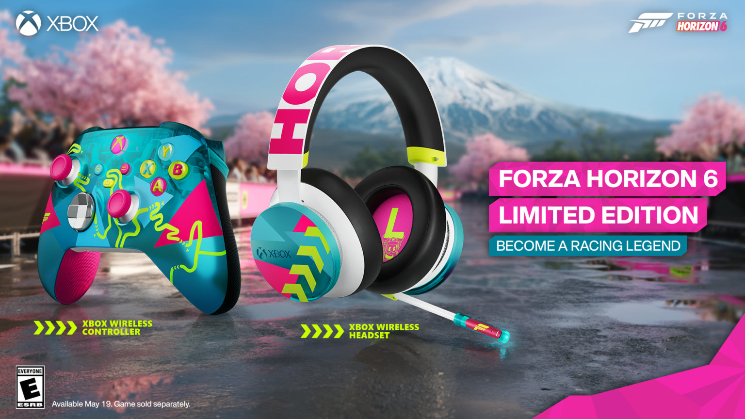Xbox showcases a vibrantly colored Forza Horizon 6 controller and headset