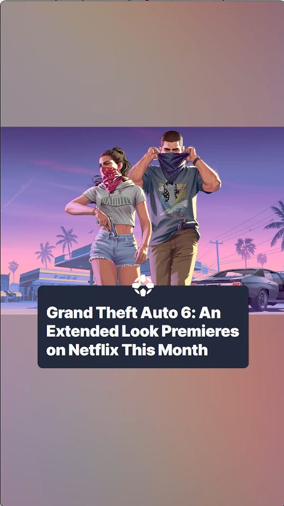 Grand Theft Auto 6: An Extended Look will premiere on Netflix August 27