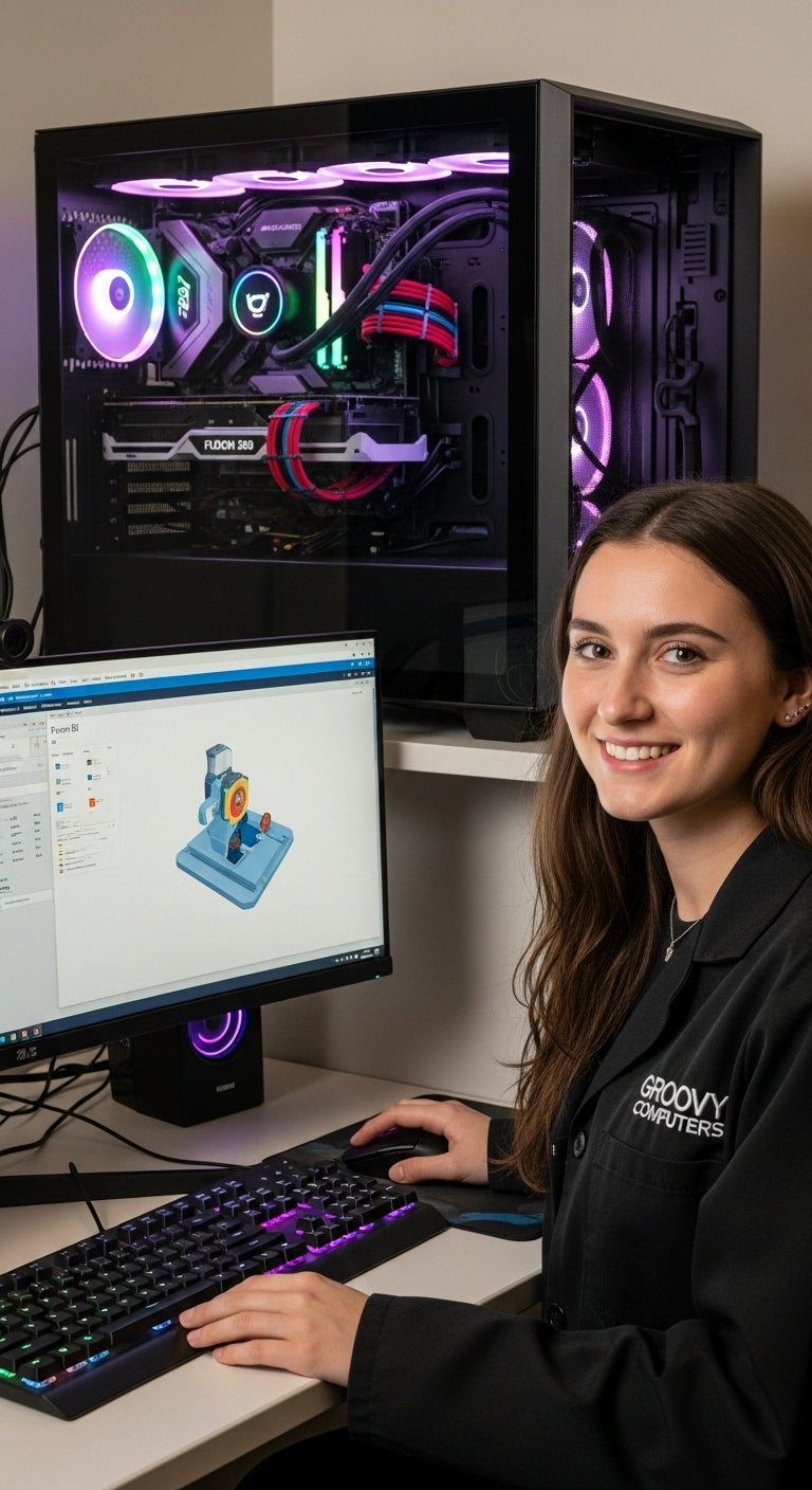 Unmatched Power & Style: Custom Groovy Computers RGB Gaming PC, Ultrawide Monitor & RGB Gear – Perfect for Hardcore Gaming & Streaming | Canadian Quality & Flexible Financing Options