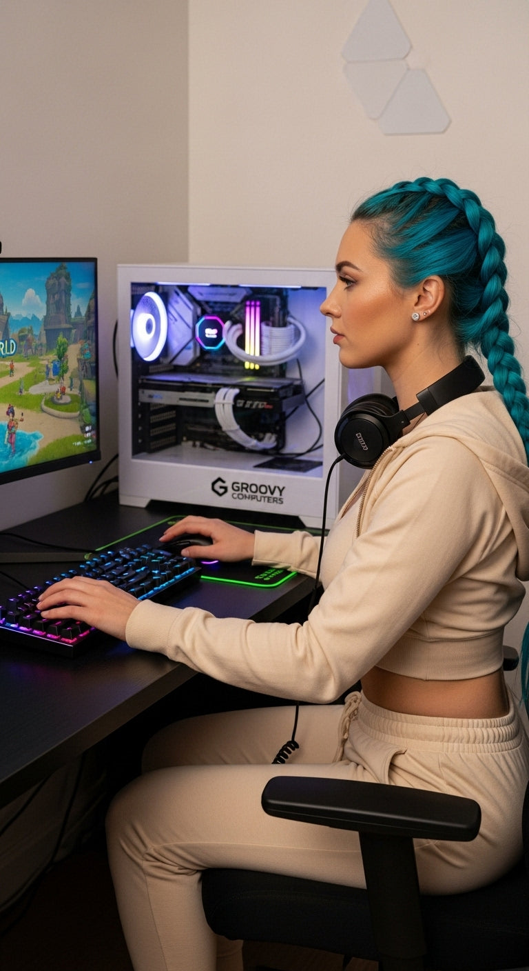 Elevate Your Gaming Experience with Custom RGB PC Builds from Groovy Computers – Power, Style, and Reliability Backed by Canadian Quality. Shop Now at GroovyComputers.ca!