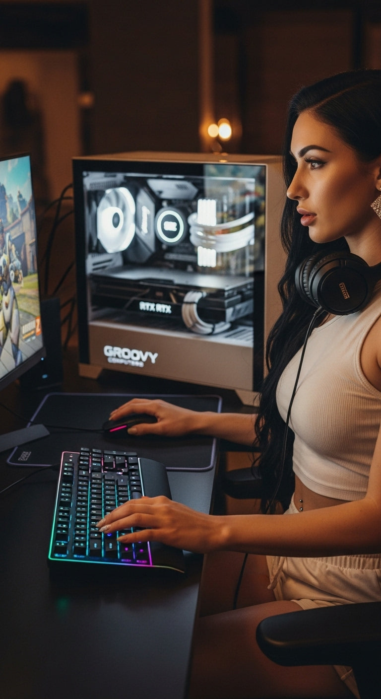 Elevate Your Gaming with Canadian-Built Power: Custom RGB Gaming PCs, Sleek Design, and Flexible Financing Options. Unleash Performance in Style at GroovyComputers.ca!
