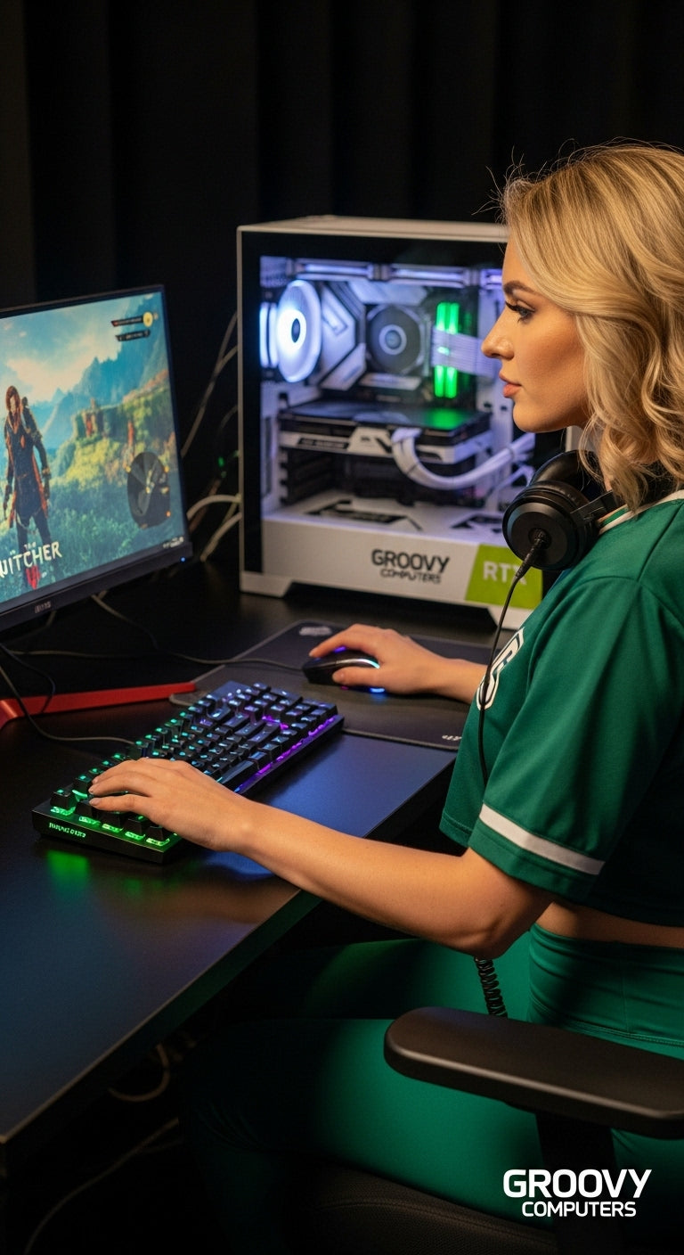 Elevate Your Gaming with a Stylish, High-Performance PC & Esports Style Look | Shop GroovyComputers.ca for Custom RGB Builds, Fashion-Forward Apparel & Flexible Financing Options!