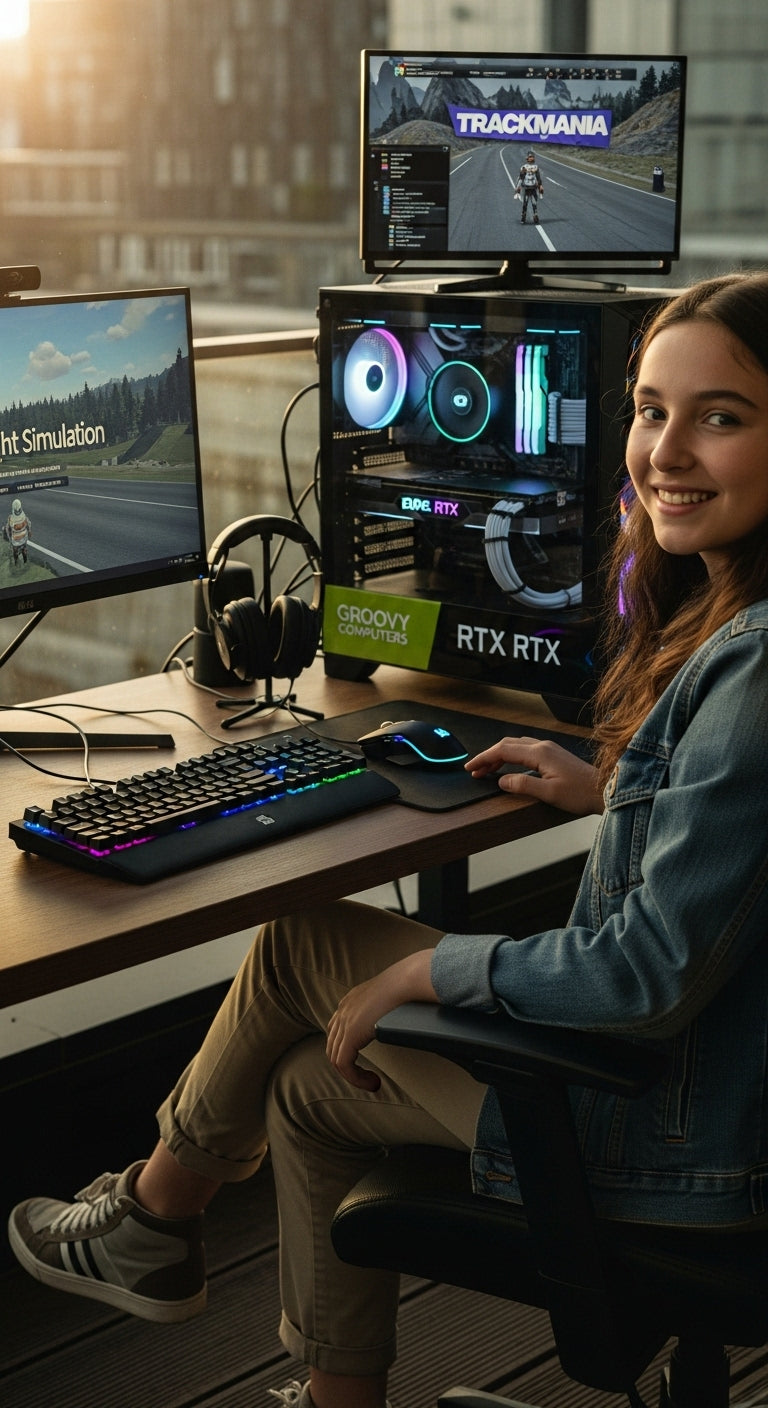 Elevate Your Gaming with Custom Canadian Built RGB Gaming PC & Ultrawide Monitor - Power Up Flight Simulator & Creative Projects Today!