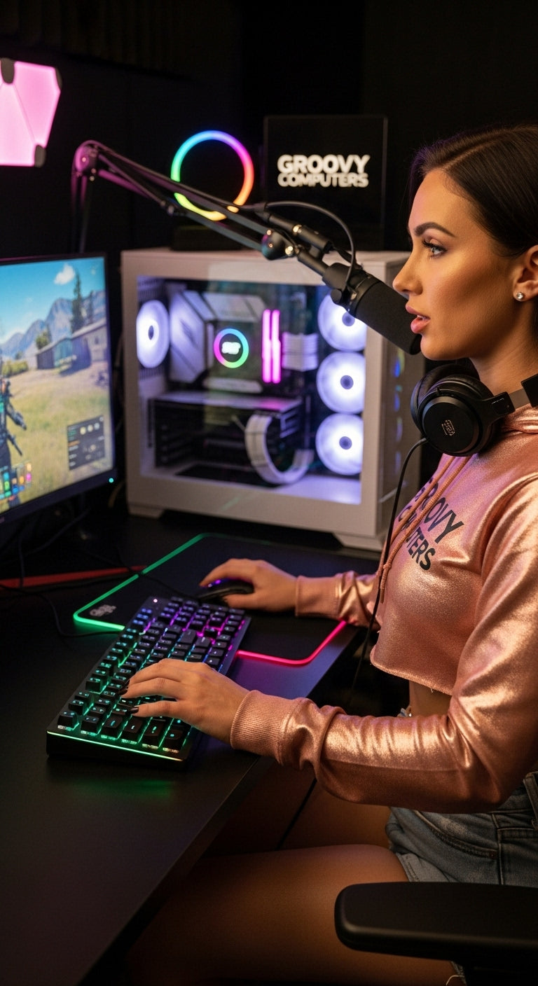 Elevate your gaming with Canadian-built, custom RGB PCs from Groovy Computers—top performance, sleek style, and flexible financing to power your play. Level up today at GroovyComputers.ca!