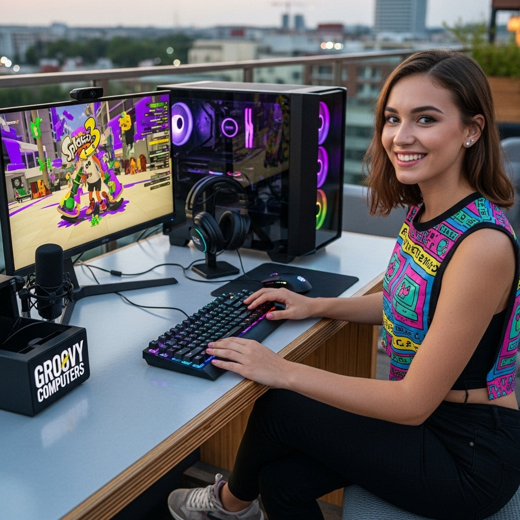 Level Up Your Gaming: Canadian-Made PCs with RGB Rigs, Vibrant Action, and Flexible Financing—Upgrade Your Ultimate Gamer Lifestyle on a Rooftop Terrace Today!
