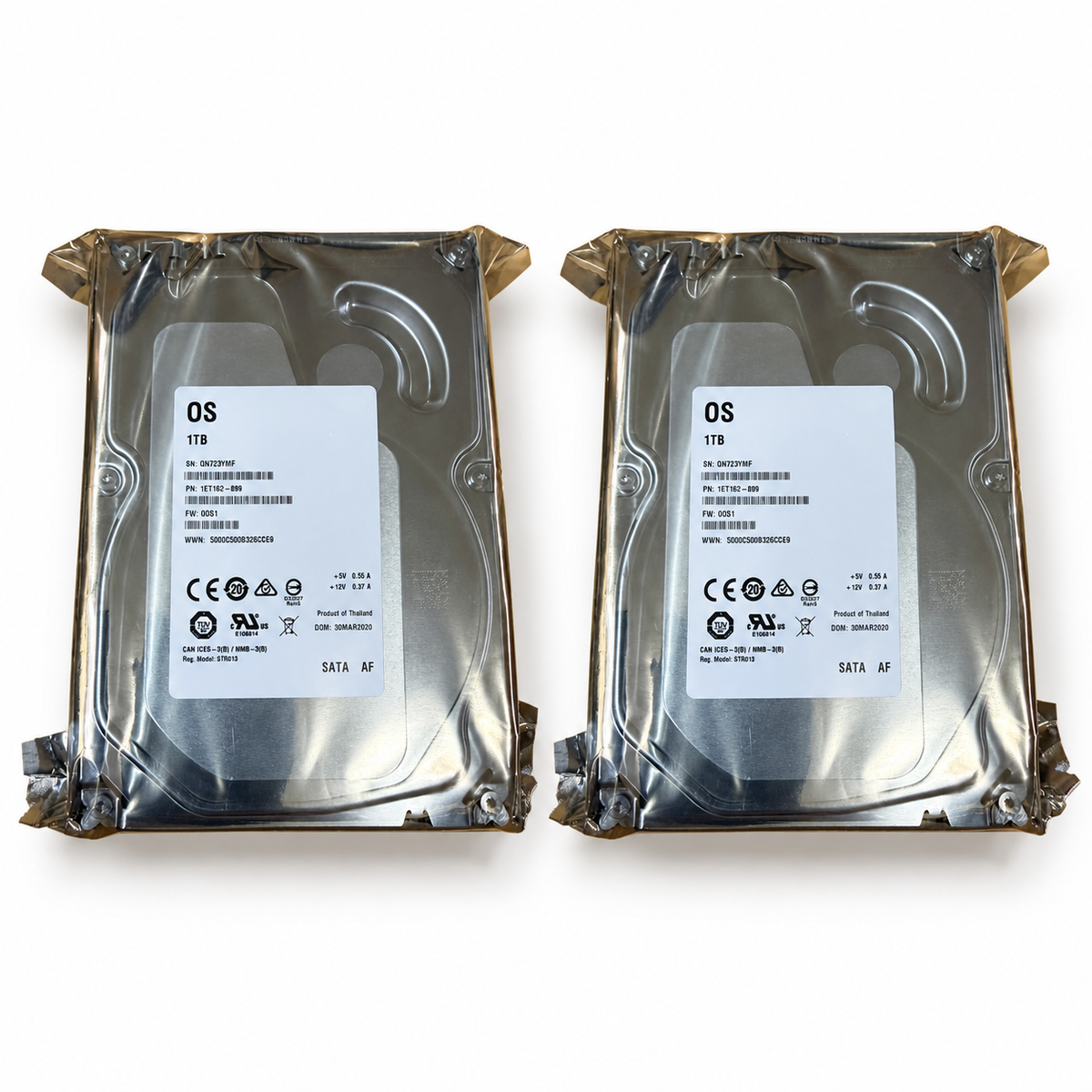 2-Pack Seagate OEM 1TB 1ET162-899 3.5-inch SATA Hard Drives