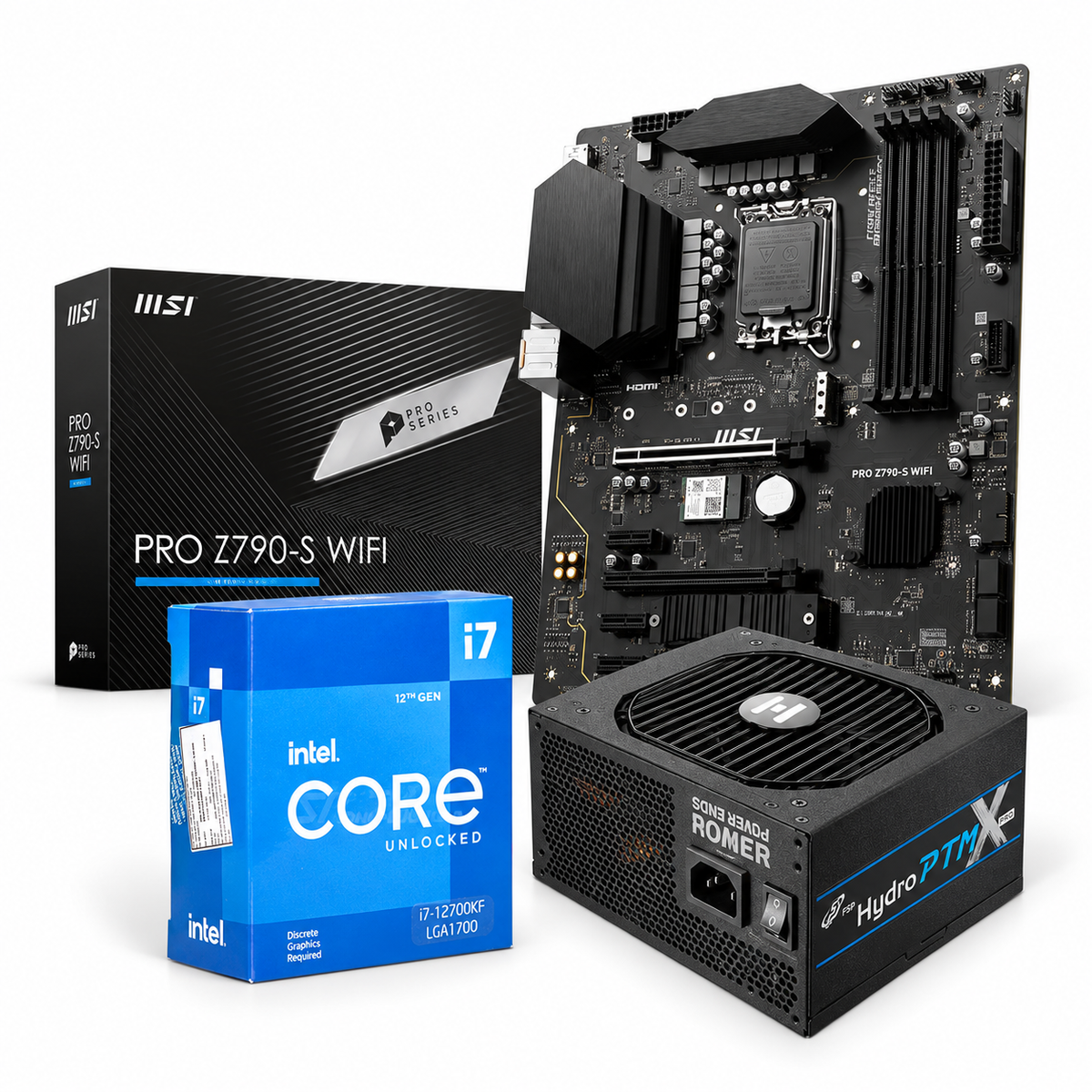 Intel i7-12700KF + MSI Z790-S WiFi + FSP 1000W Platinum Bundle