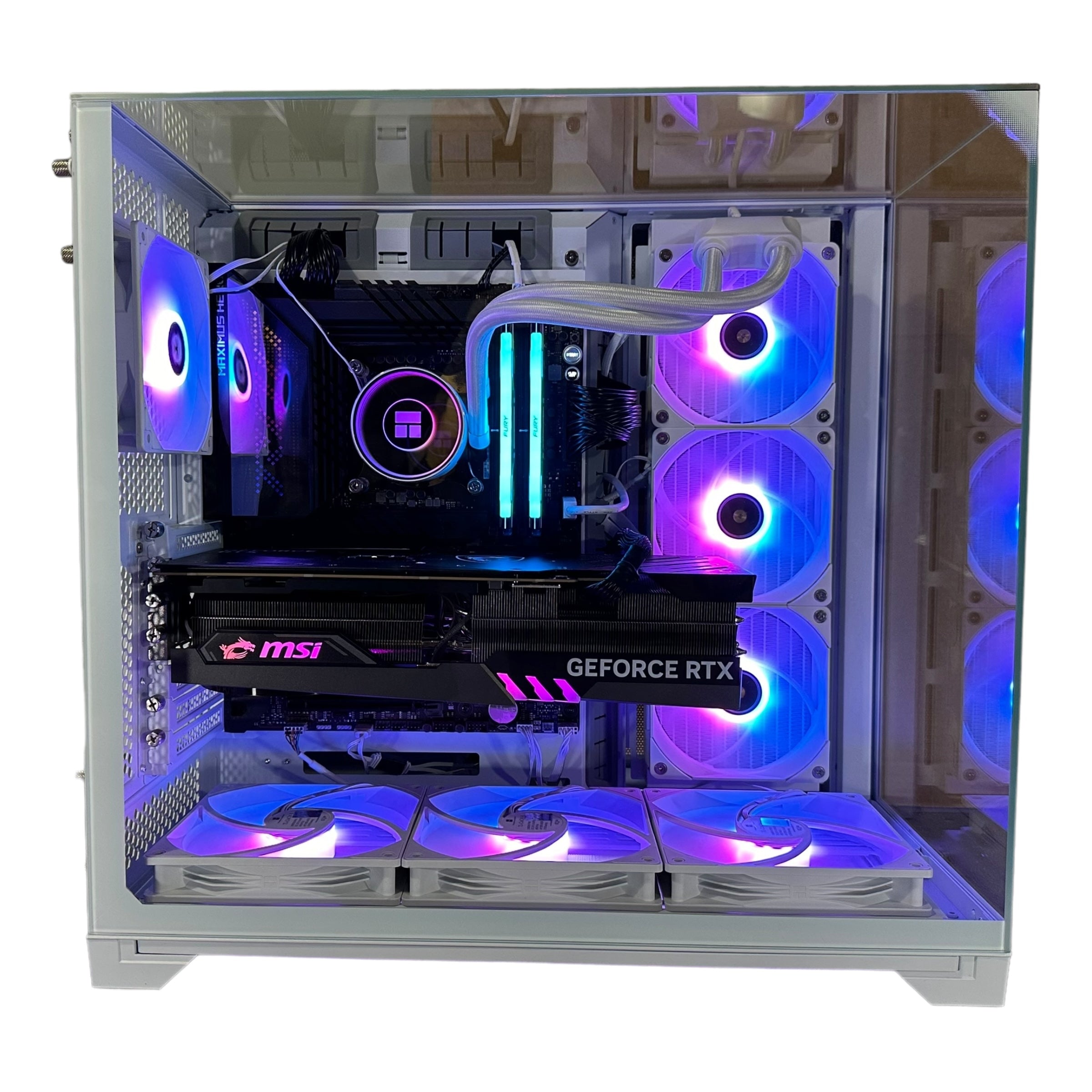 Top Tier Brand New High End 24-Core Gaming PC, ASUS ROG Maximus Hero, i9-14900K, RTX 4090 24GB, 64GB 6000mhz DDR5 RAM, 4TB NVME SSD, 8TB HDD (Options), WIFI + BT