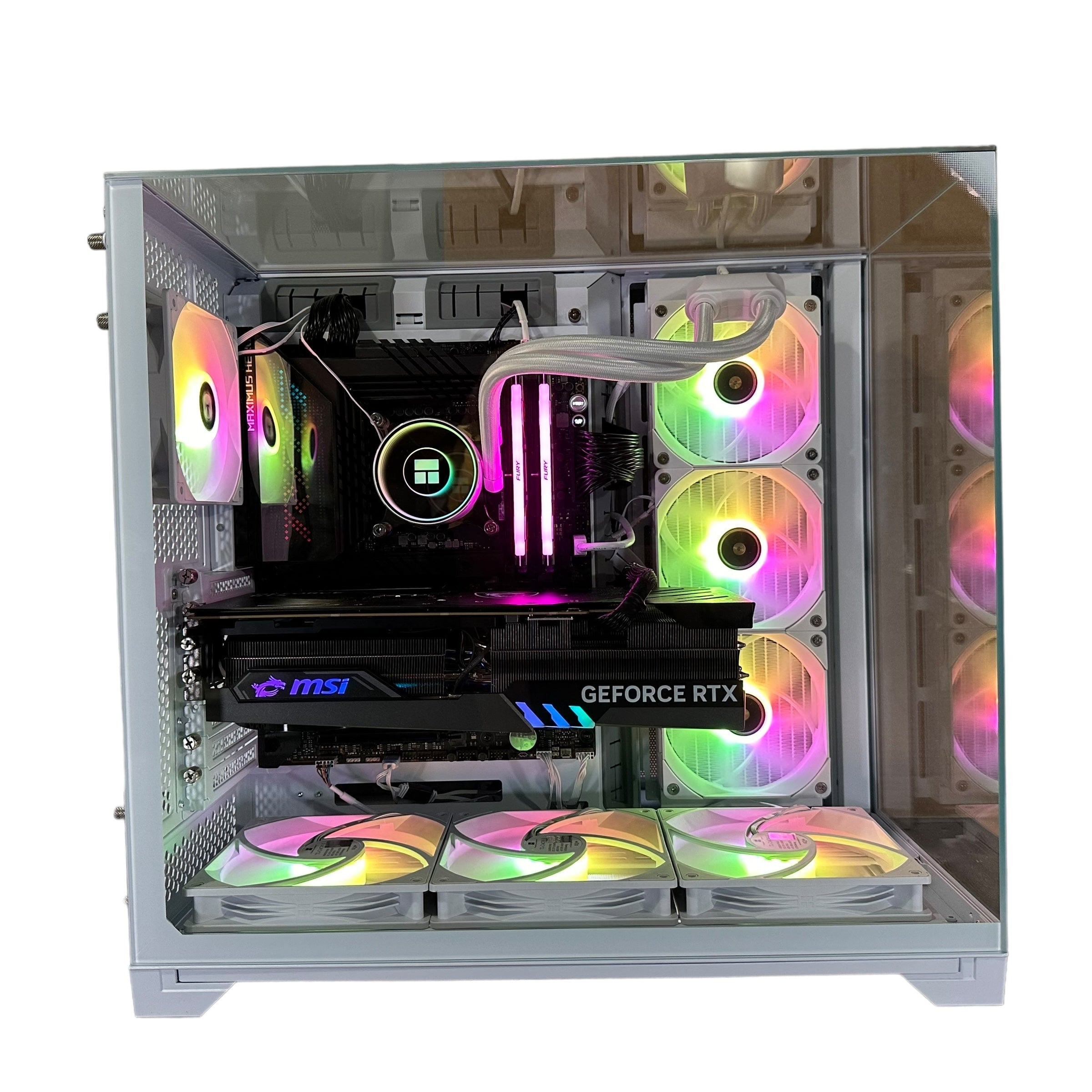 Top Tier Brand New High End 24-Core Gaming PC, ASUS ROG Maximus Hero, i9-14900K, RTX 4090 24GB, 64GB 6000mhz DDR5 RAM, 4TB NVME SSD, 8TB HDD (Options), WIFI + BT