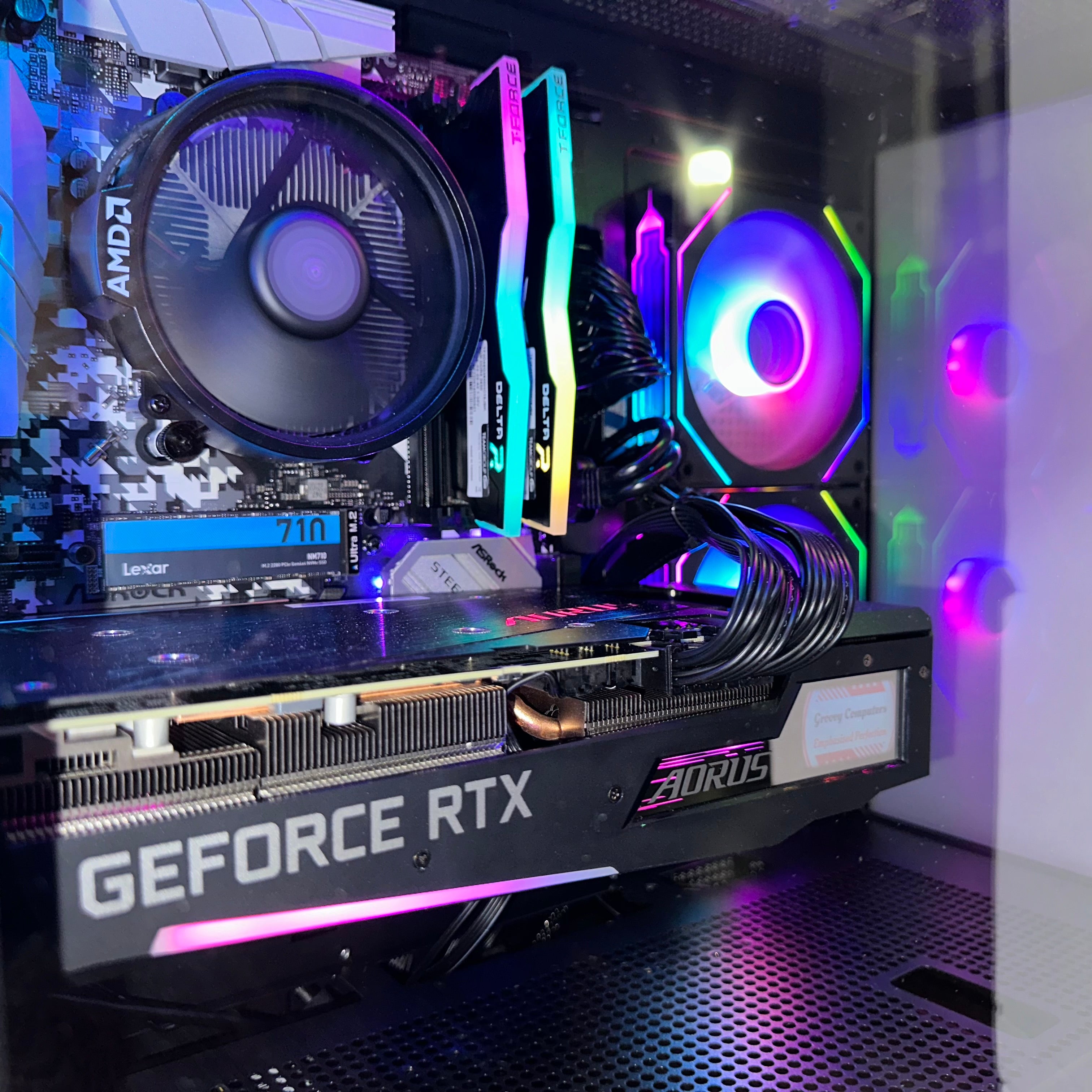 Ryzen 7 2700 Gaming PC | 8-Core | RTX 20/30/40 Series Options | 16GB RAM | 1TB SSD | STEEL LEGEND™ | Brand New - Groovy Computers