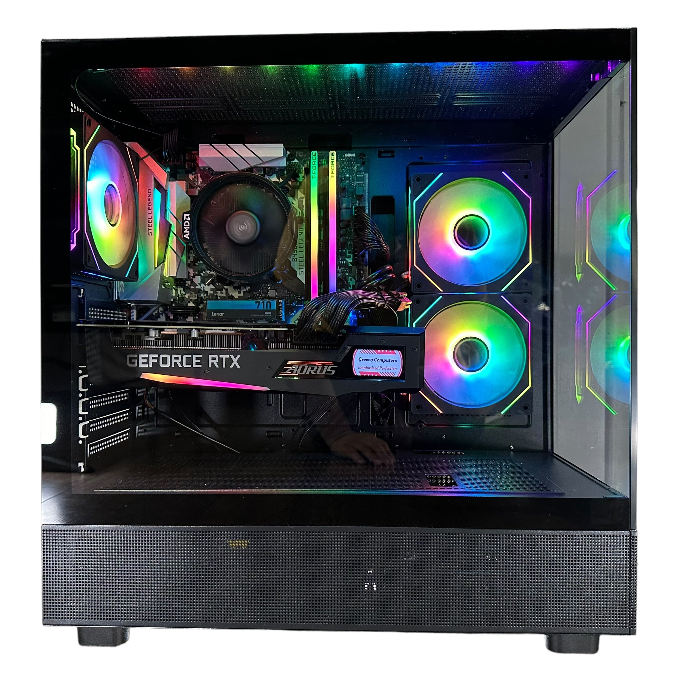 1080p Video Editing Ryzen 7 2700 Gaming PC | 8-Core | RX 6600 8GB | 16GB RAM | 1TB SSD | STEEL LEGEND™ | Brand New