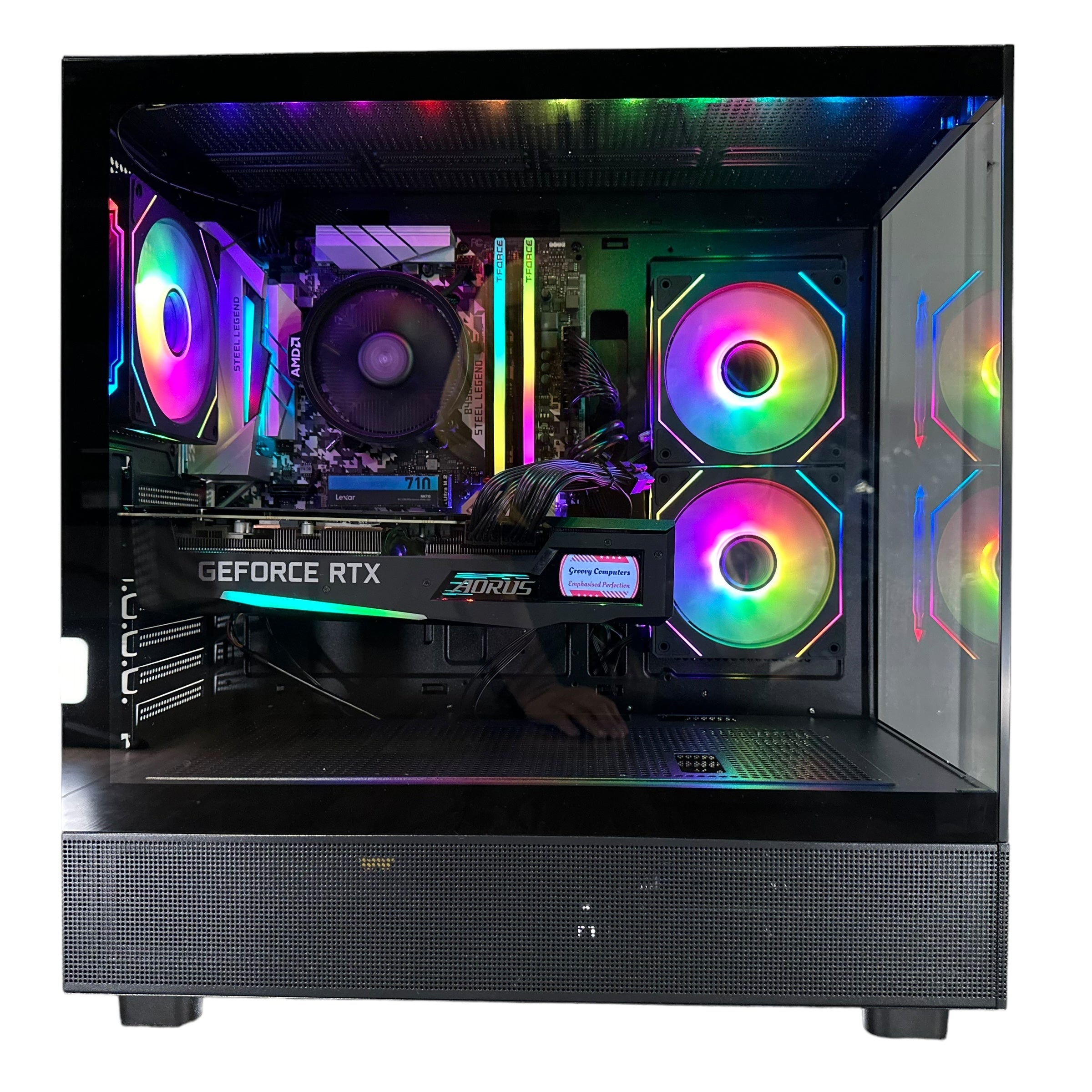 1080p Video Editing Ryzen 7 2700 Gaming PC | 8-Core | RX 6600 8GB | 16GB RAM | 1TB SSD | STEEL LEGEND™ | Brand New