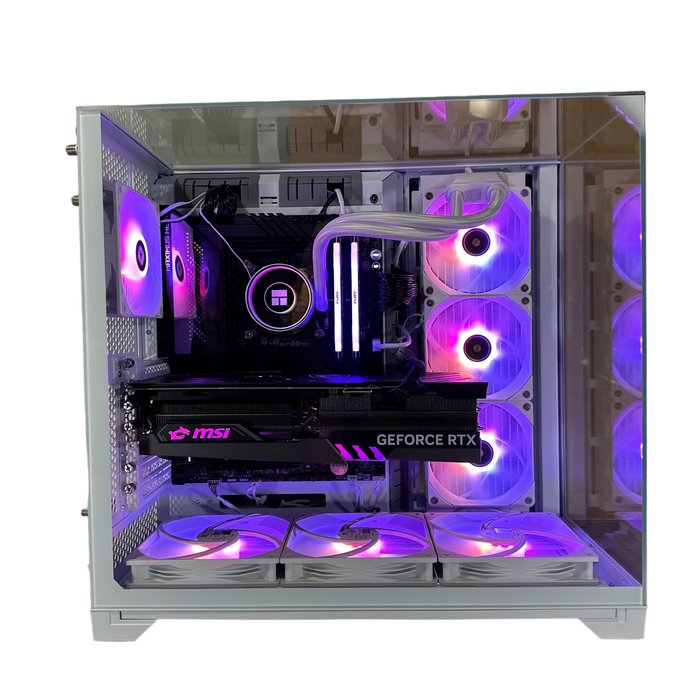 Top Tier Brand New High End 24-Core Gaming PC, ASUS ROG Maximus Hero, i9-14900K, RTX 4090 24GB, 64GB 6000mhz DDR5 RAM, 4TB NVME SSD, 8TB HDD (Options), WIFI + BT