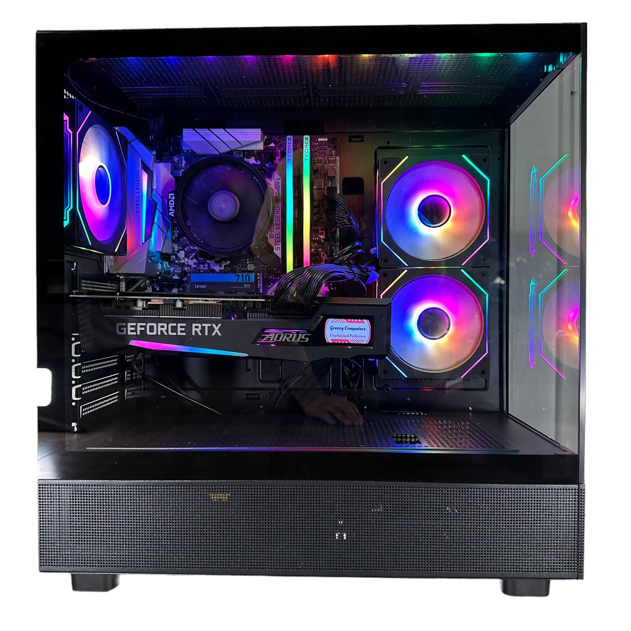 1080p Video Editing Ryzen 7 2700 Gaming PC | 8-Core | RX 6600 8GB | 16GB RAM | 1TB SSD | STEEL LEGEND™ | Brand New