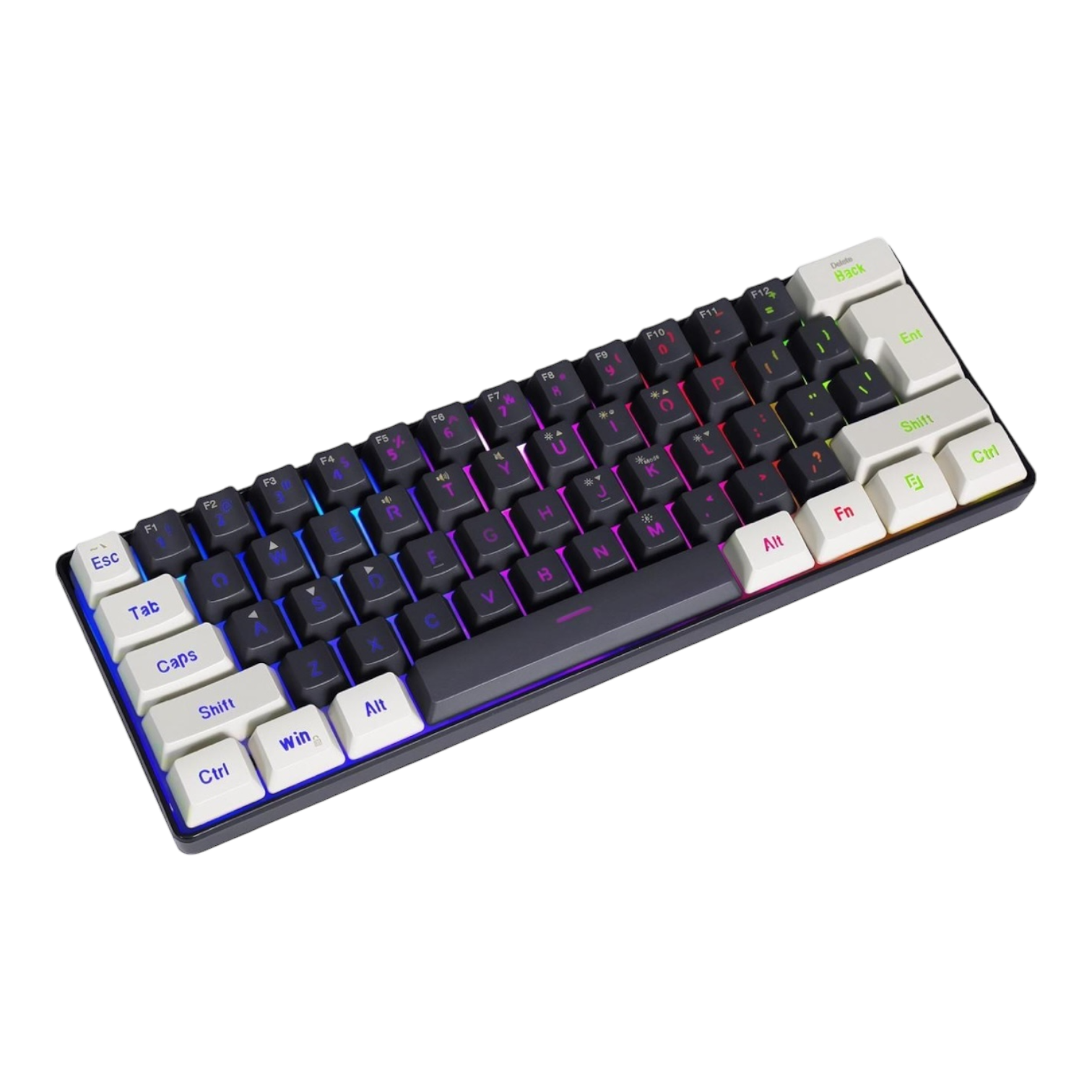 SAMA Gaming Keyboard 60 percent, 61 Keys RGB Backlit Wired Keyboard, Waterproof Mini Compact Gaming Keyboard for PC/Mac Gamer - Groovy Computers