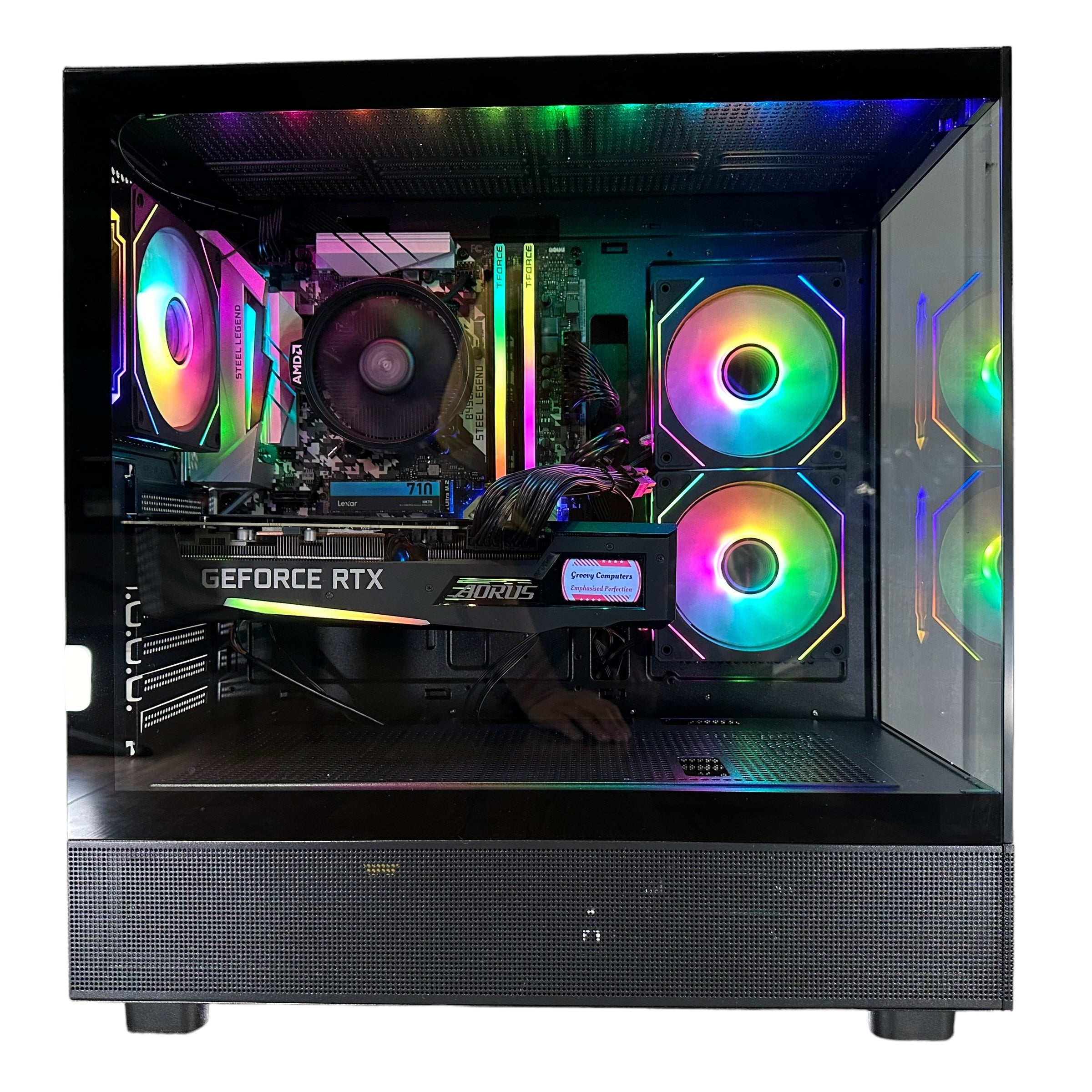1080p Video Editing Ryzen 7 2700 Gaming PC | 8-Core | RX 6600 8GB | 16GB RAM | 1TB SSD | STEEL LEGEND™ | Brand New