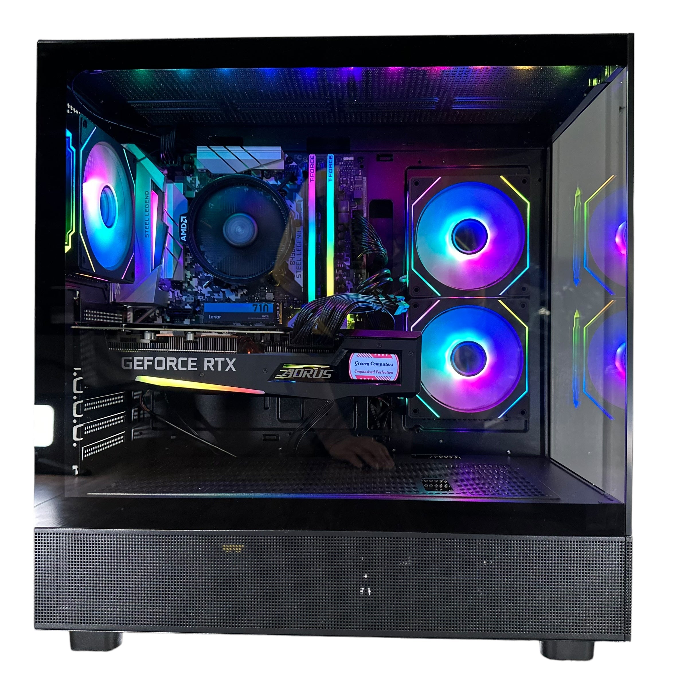 1080p Video Editing Ryzen 7 2700 Gaming PC | 8-Core | RX 6600 8GB | 16GB RAM | 1TB SSD | STEEL LEGEND™ | Brand New