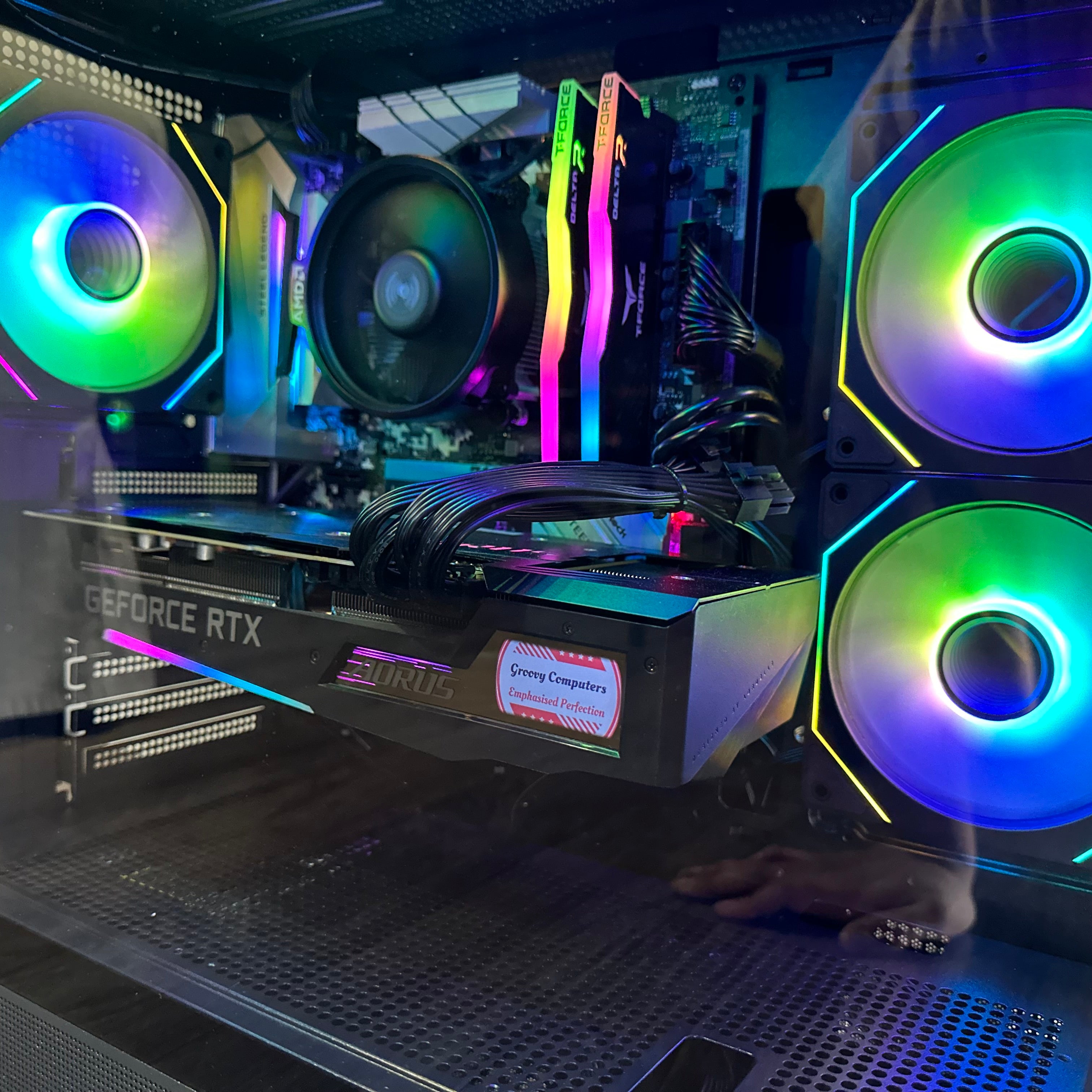 Ryzen 7 2700 Gaming PC | 8-Core | RTX 20/30/40 Series Options | 16GB RAM | 1TB SSD | STEEL LEGEND™ | Brand New - Groovy Computers