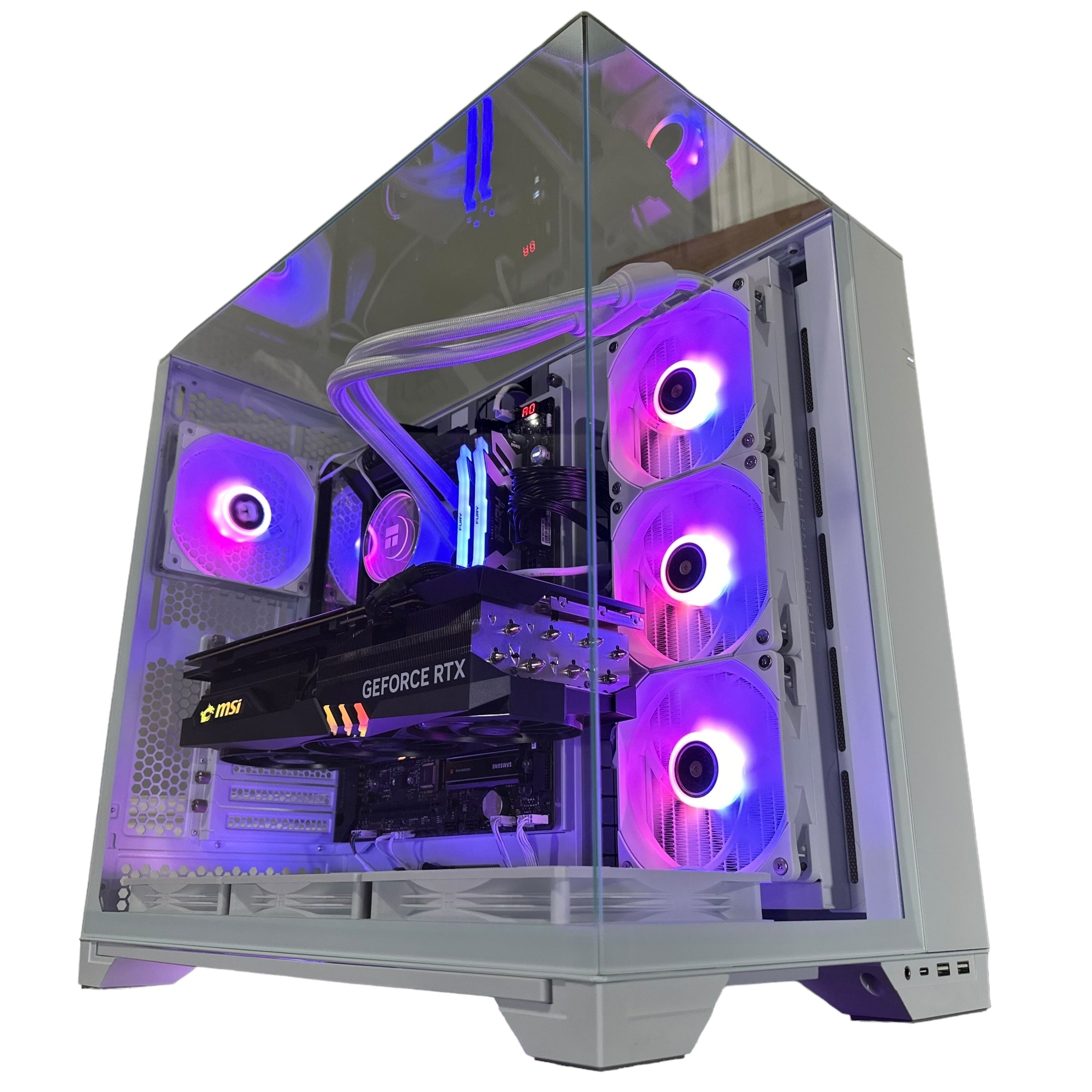 Top Tier Brand New High End 24-Core Gaming PC, ASUS ROG Maximus Hero, i9-14900K, RTX 4090 24GB, 64GB 6000mhz DDR5 RAM, 4TB NVME SSD, 8TB HDD (Options), WIFI + BT