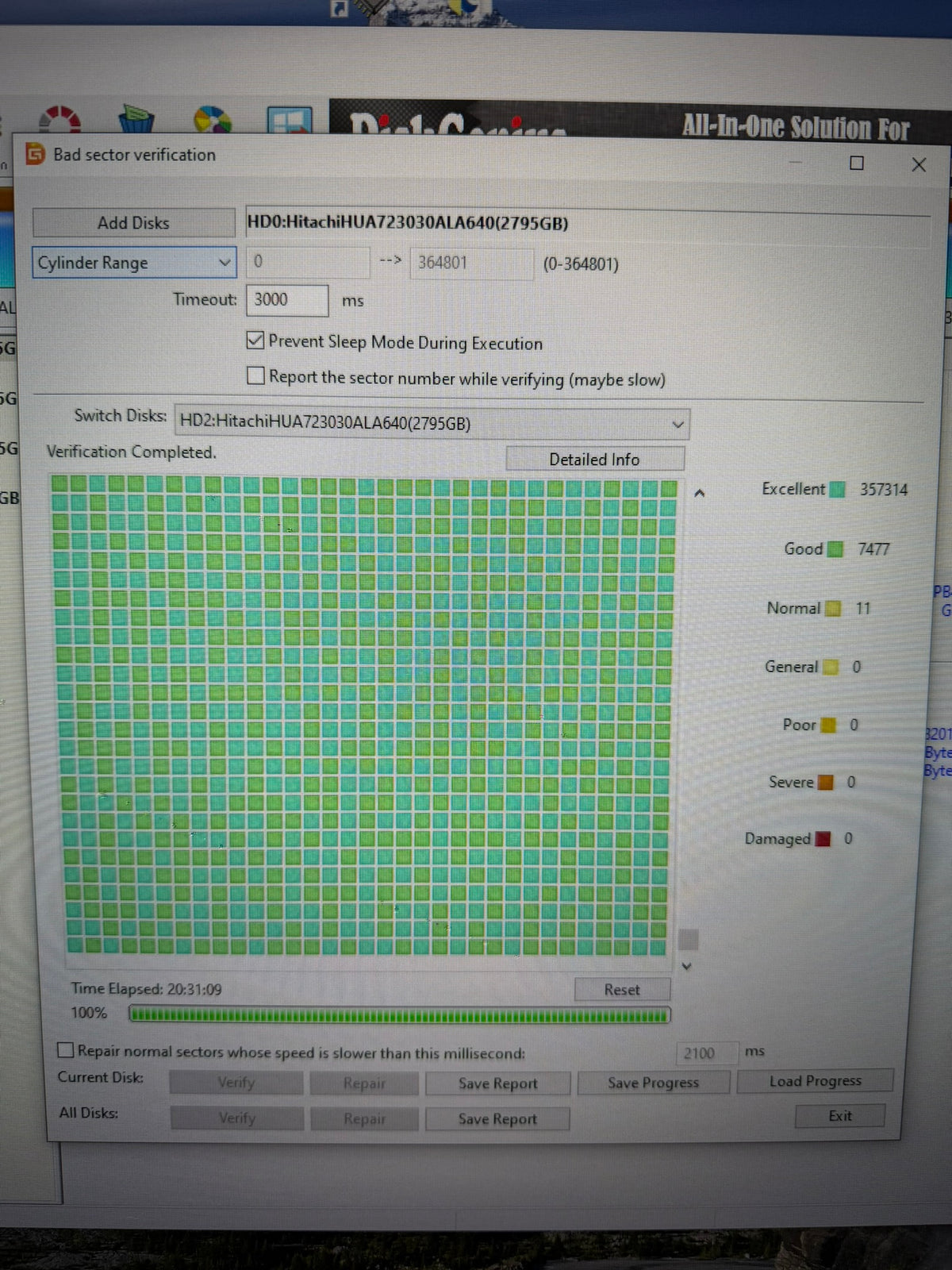 Hitachi Ultrastar 3TB HUA723030ALA640 HDD Tested 100% Health 0 Bad Sectors See Pics