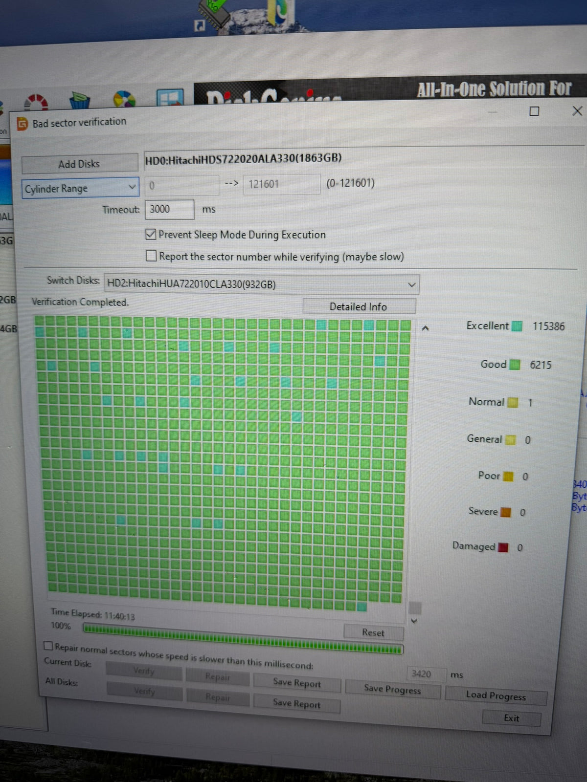 Hitachi Ultrastar 1TB HUA722010CLA330 HDD Tested 100% Health 0 Bad Sectors See Pics