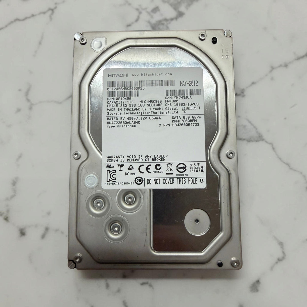 Hitachi Ultrastar 3TB HUA723030ALA640 HDD Tested 100% Health 0 Bad Sectors See Pics