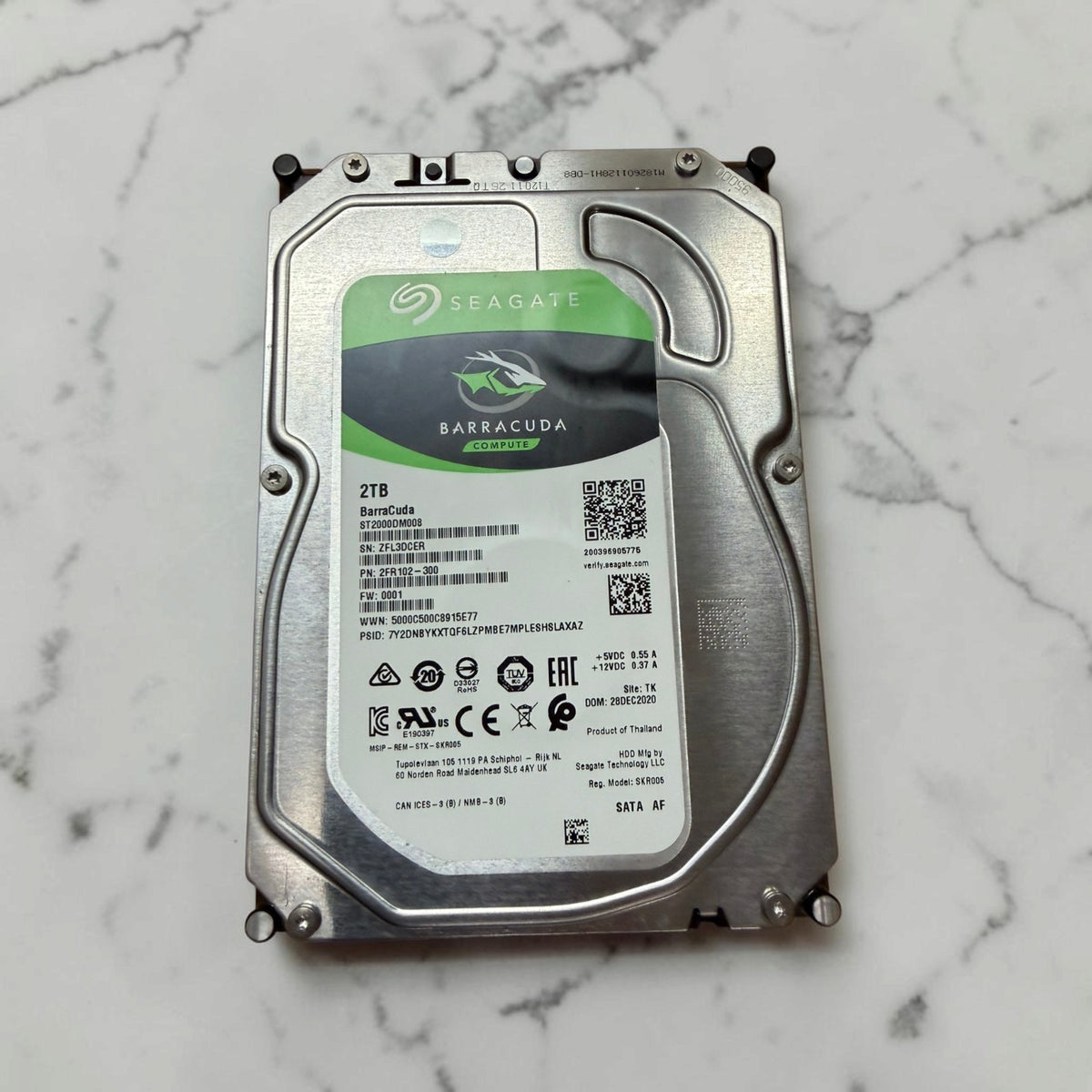 Seagate BarraCuda 2TB ST2000DM008 HDD Tested 100% Health 0 Bad Sectors See Pics
