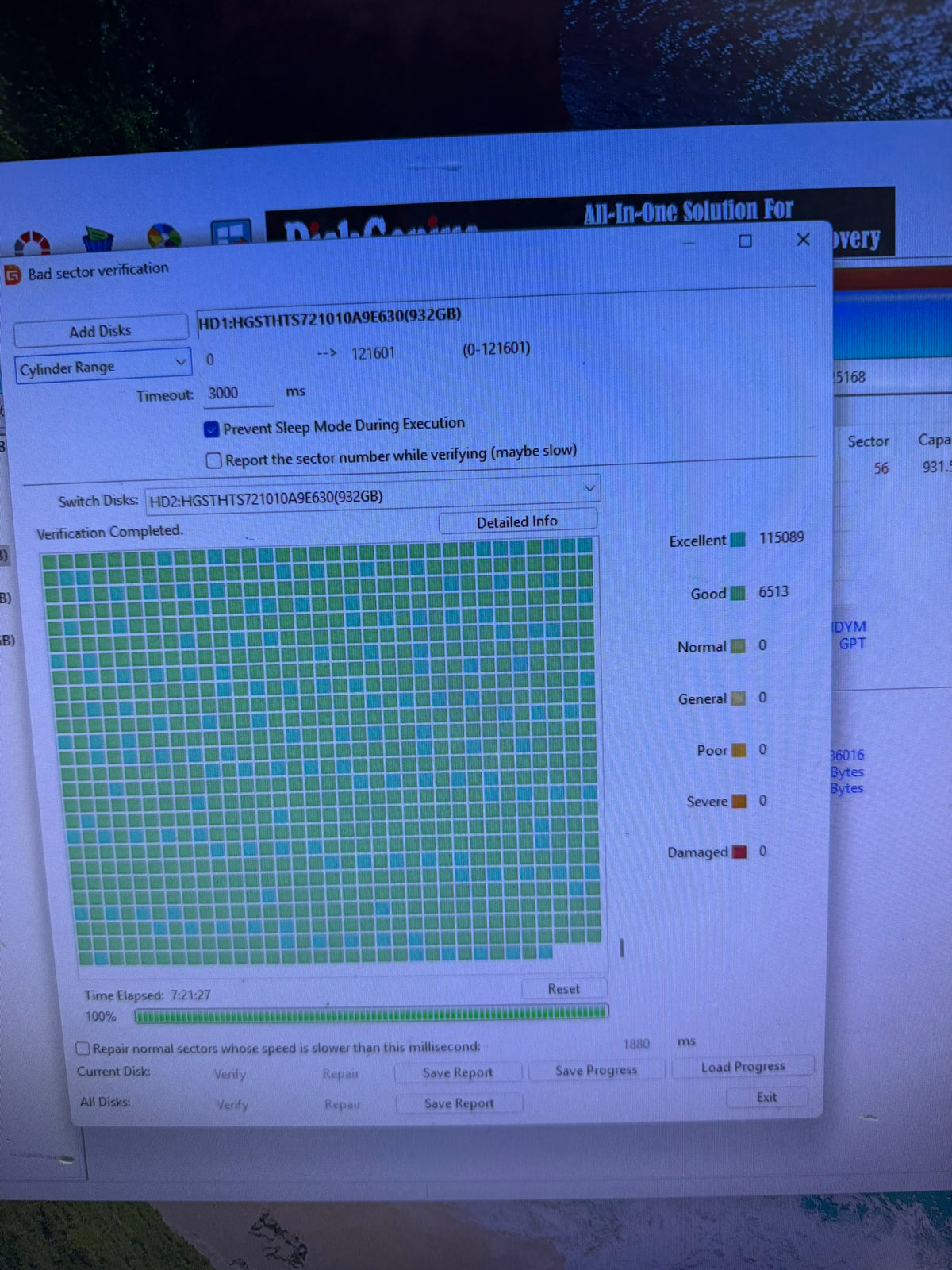 HGST Travelstar 1TB HDD 2.5" | 100% Health 0 Bad Sectors See Pics
